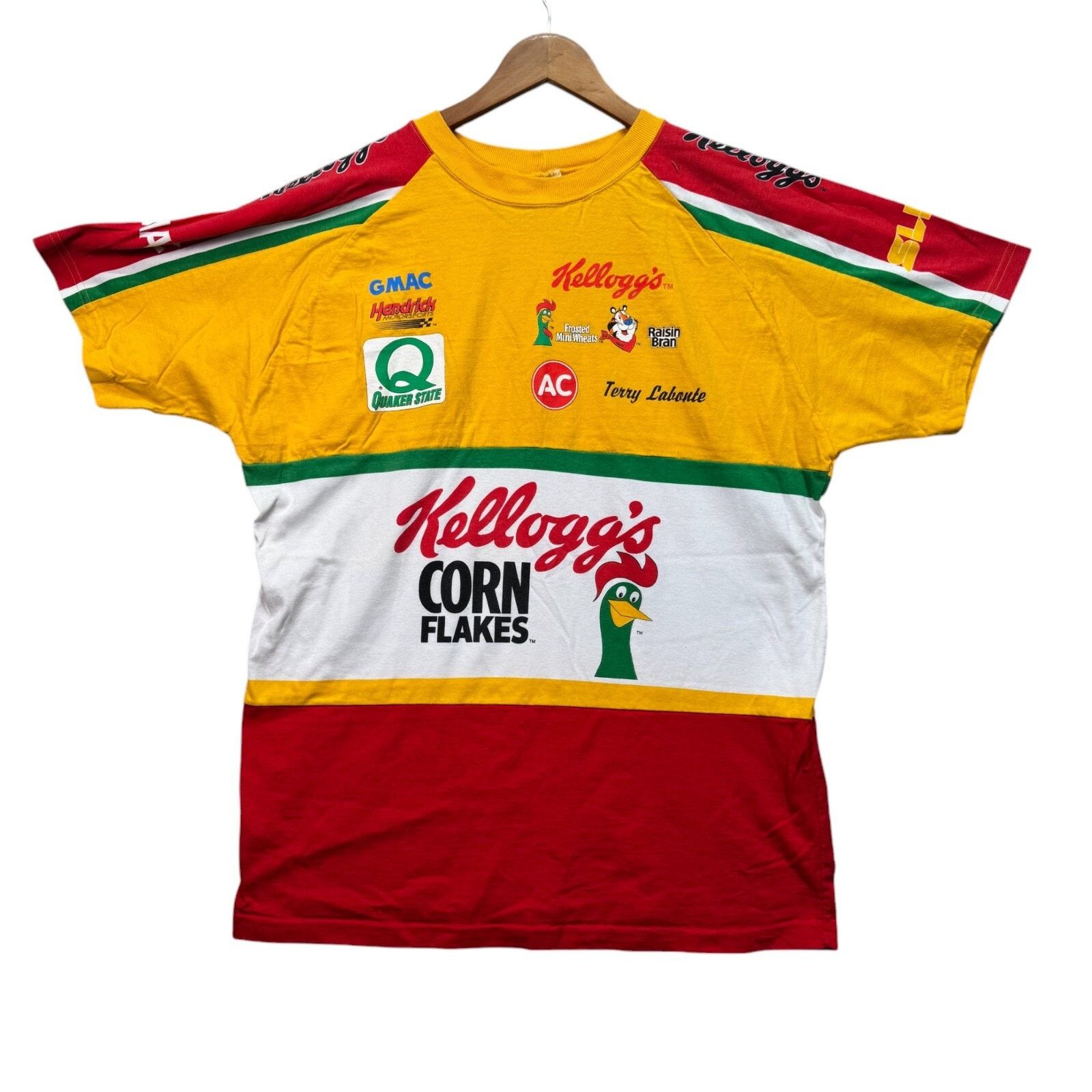 Chase Authentics VTG 1996 Kelloggs Corn Flakes Terry Labonte Racing T Shirt L Size US L / EU 52-54 / 3 - 1 Thumbnail