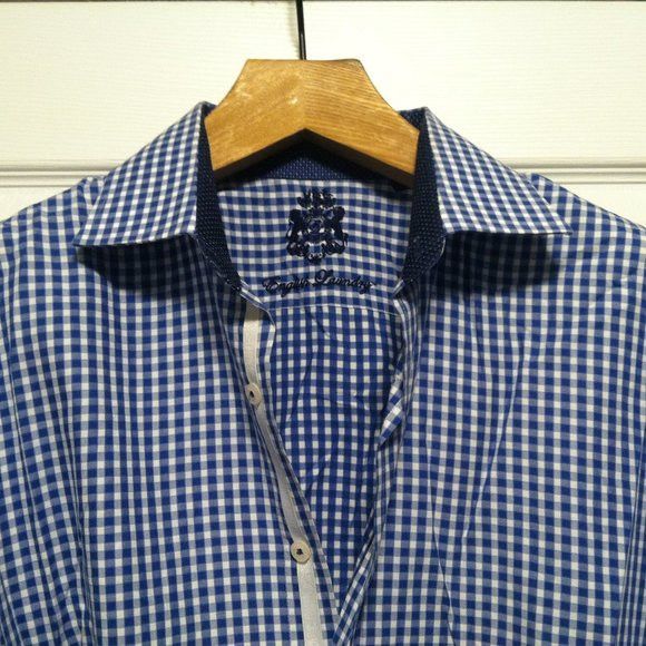 English Laundry ENGLISH LAUNDRY MENS BLUE 100%COTTON CASUAL SHIRT 17.5/34-35 Size US XL / EU 56 / 4 - 1 Thumbnail