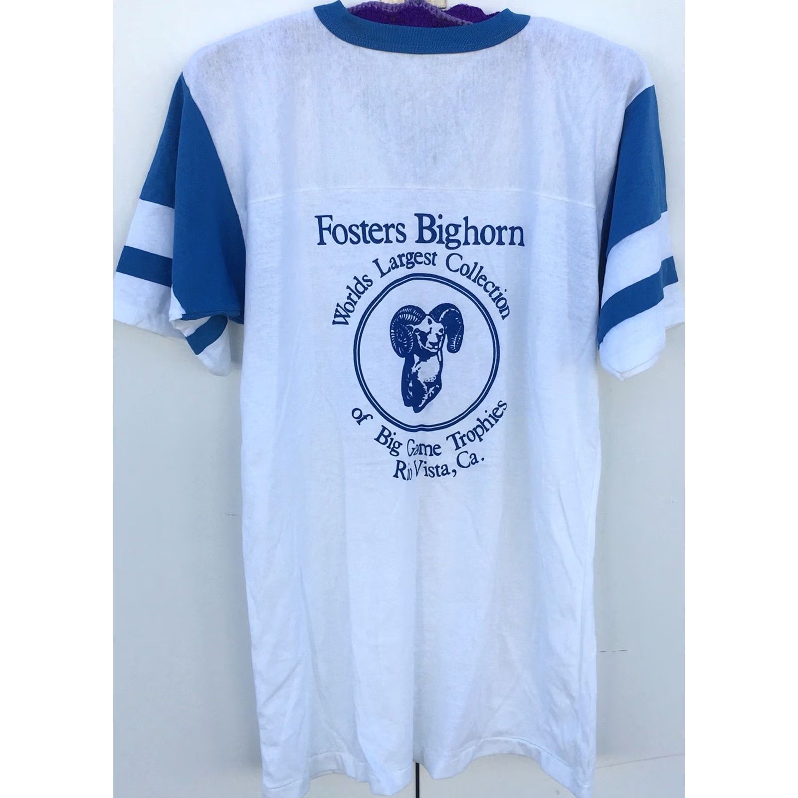 Vintage VINTAGE Bantam Fosters Bighorn Rio Vista Ca Shirt 1980s 1980s Bantam Made In USA Sz L White Men Graphic Tee Sportswear/Beach 80s Size US L / EU 52-54 / 3 - 6 Thumbnail
