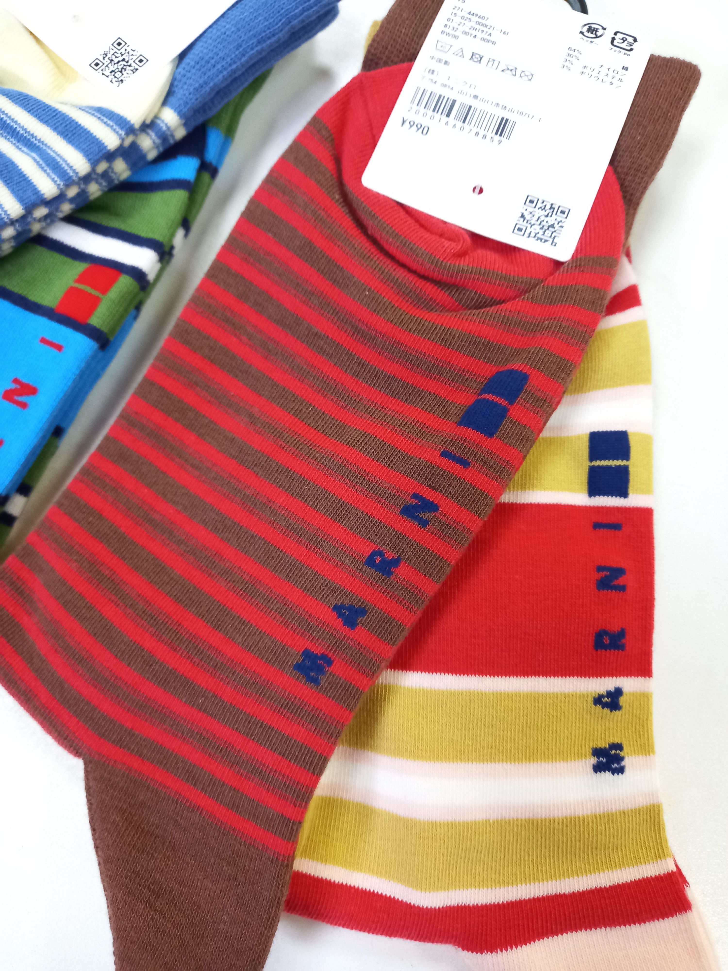 Marni NEW 6P UNIQLO x MARNI STRIPED SOCKS Size ONE SIZE - 5 Thumbnail
