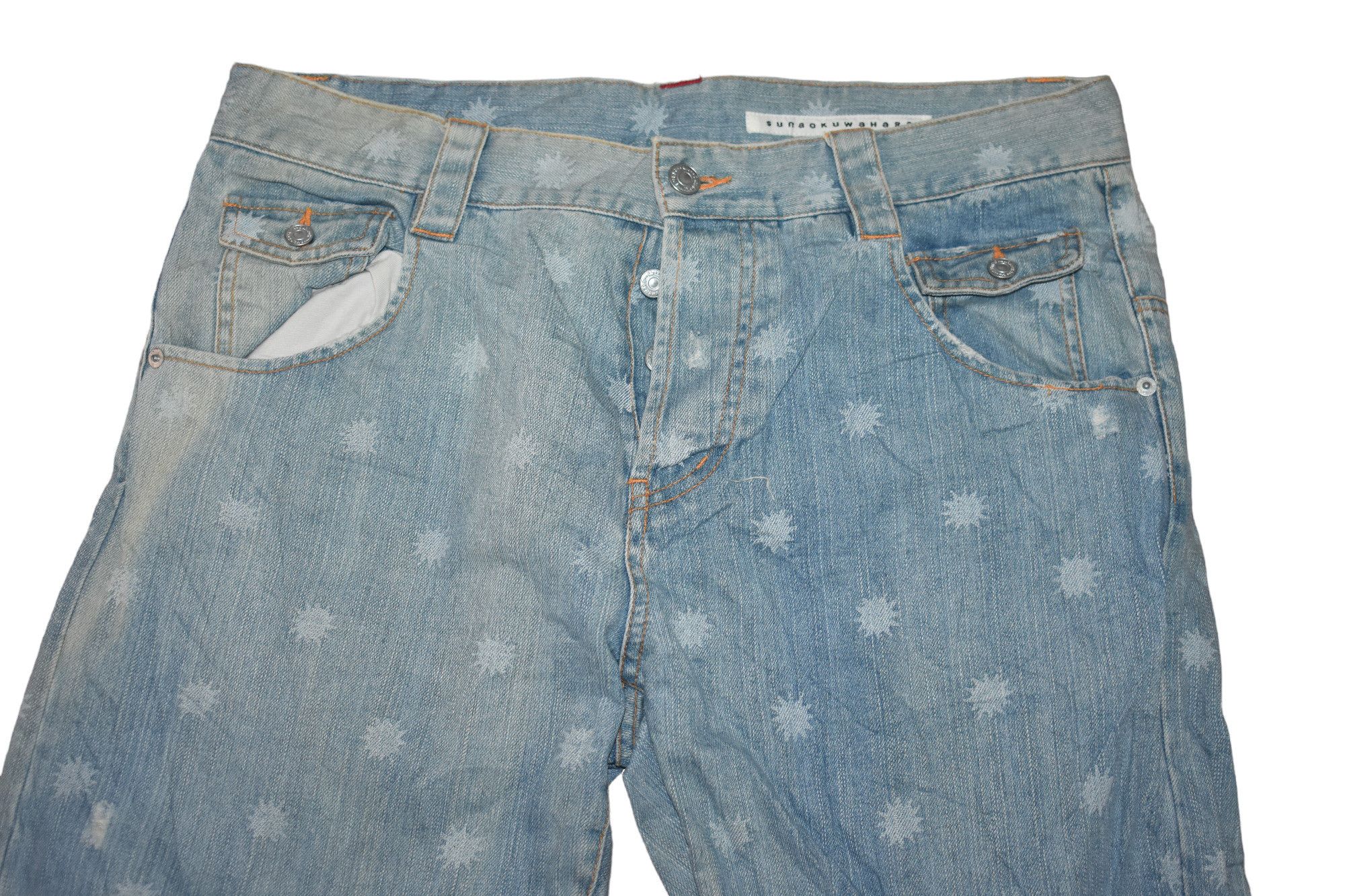If Six Was Nine × Issey Miyake × Japanese Brand VINTAGE SUNOAKUWAHARA BY ISSEY MIYAKE DENIM JEANS SIZE 33 Size US 33 - 3 Thumbnail
