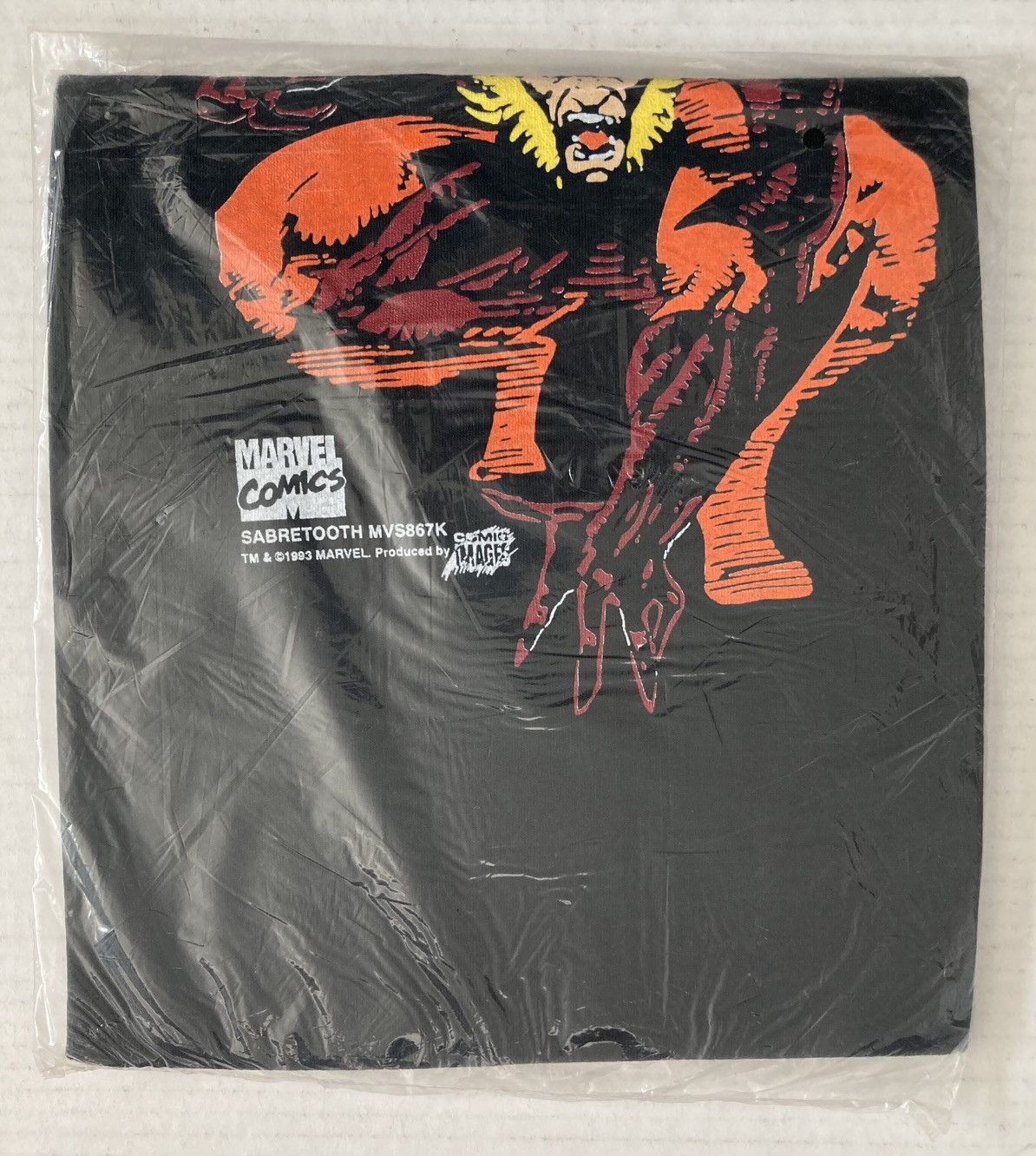 SABRETOOTH MARVEL COMICS 1993 SHIRT VINTAGE WOLVERINE X-MEN