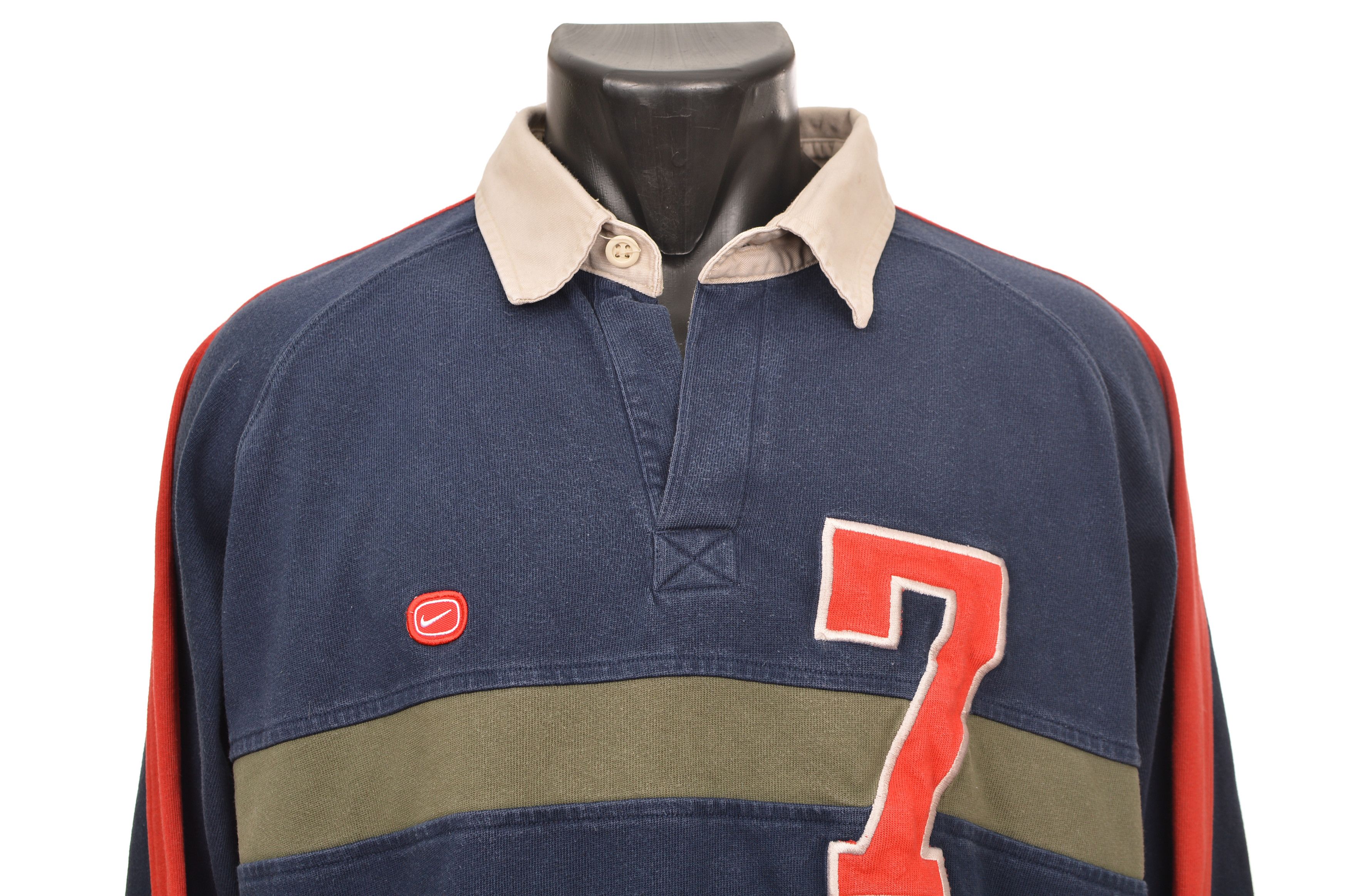 Nike Nike Athletic Vintage Rugby Polo Shirt Size US L / EU 52-54 / 3 - 2 Thumbnail