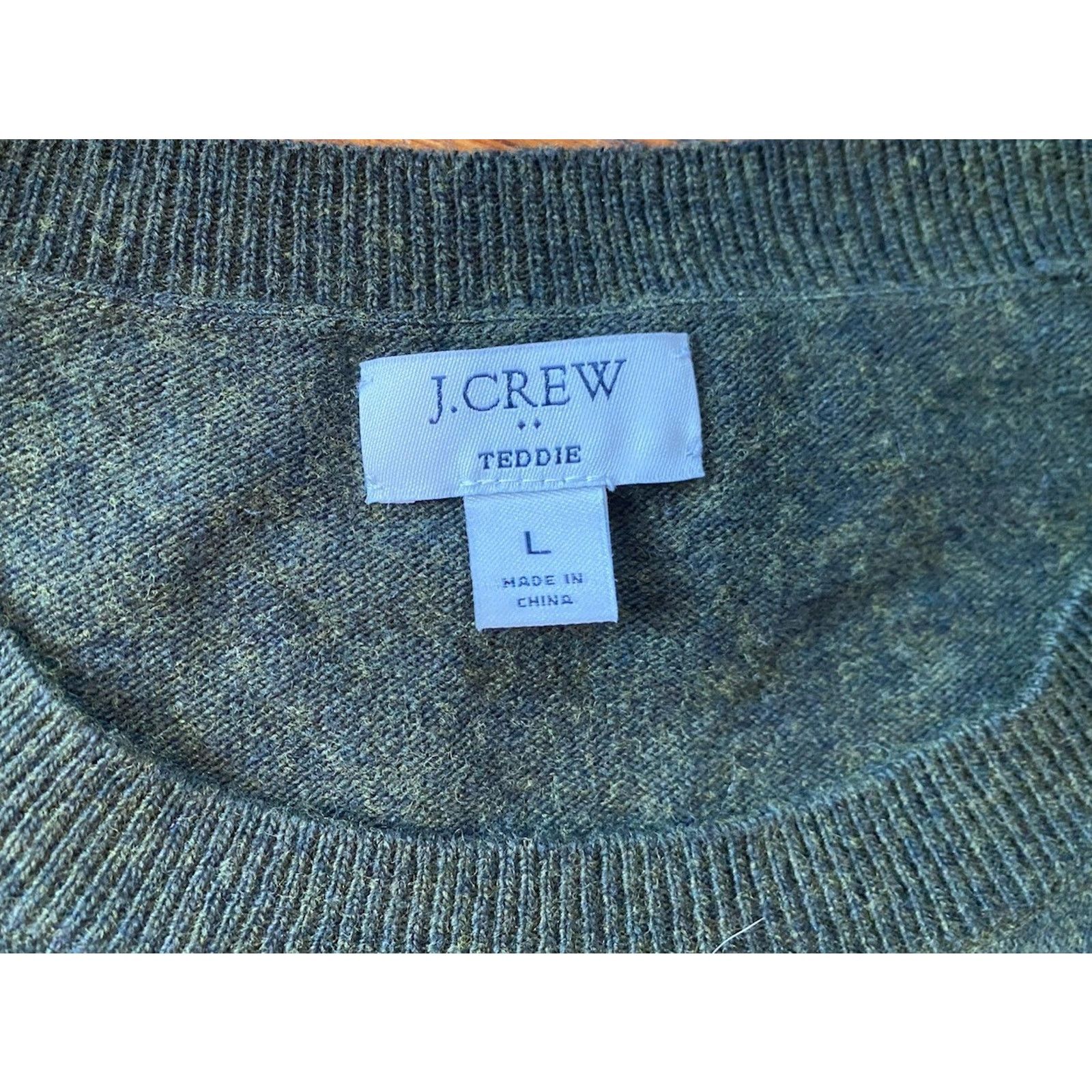 J.Crew J Crew Lambswool Sweater Men’s Large Olive Green Size US L / EU 52-54 / 3 - 2 Thumbnail
