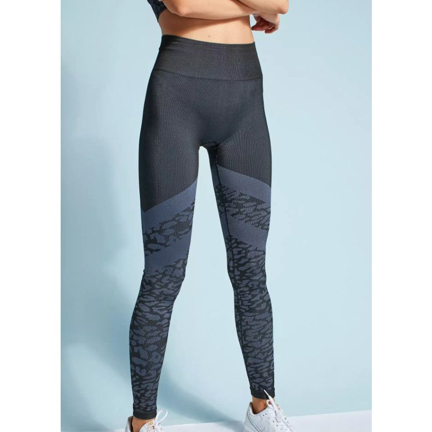 Varley Varley Women's Emerson Seamless Gray Cheetah Print Leggings Size 30" / US 8 / IT 44 - 1 Thumbnail