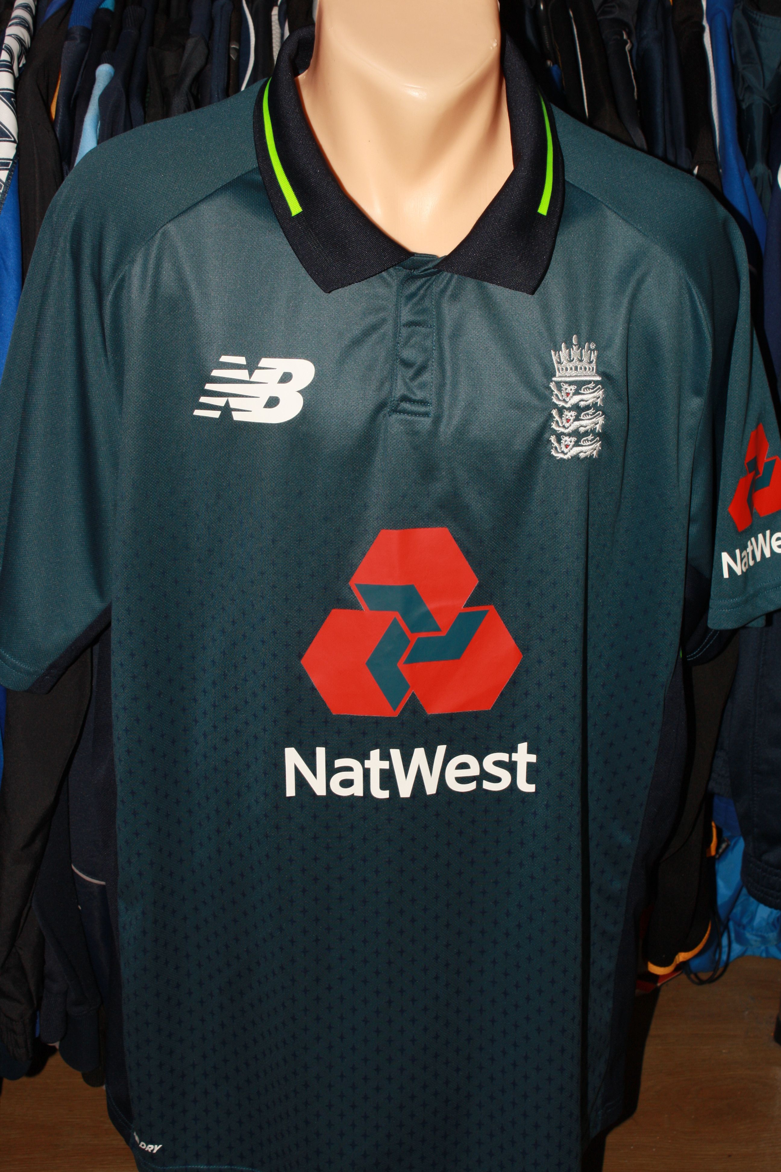 New balance england cricket odi replica shirt on sale