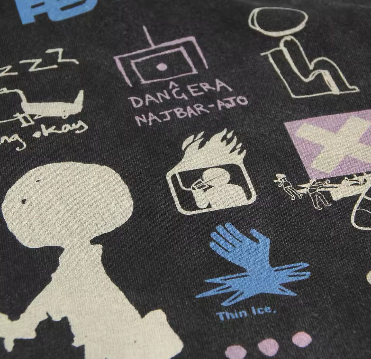 Designer × Japanese Brand Japanese Cartoon Print Hoodie Washed Black Size US L / EU 52-54 / 3 - 4 Thumbnail