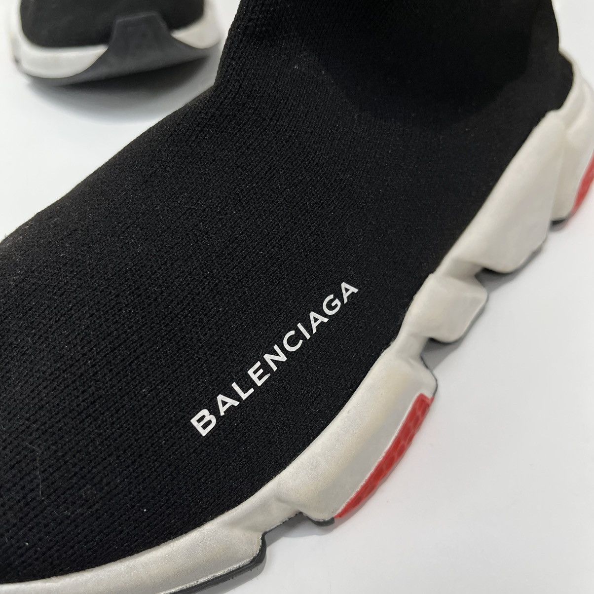 Balenciaga Balenciaga speed Trainer Black White Red Size US 6 / EU 39 - 9 Thumbnail