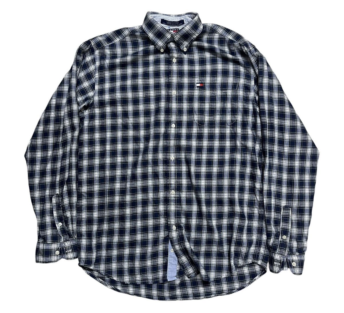 Tommy Hilfiger × Vintage Vintage Tommy Hilfiger Plaid Shirt Size US M / EU 48-50 / 2 - 1 Thumbnail