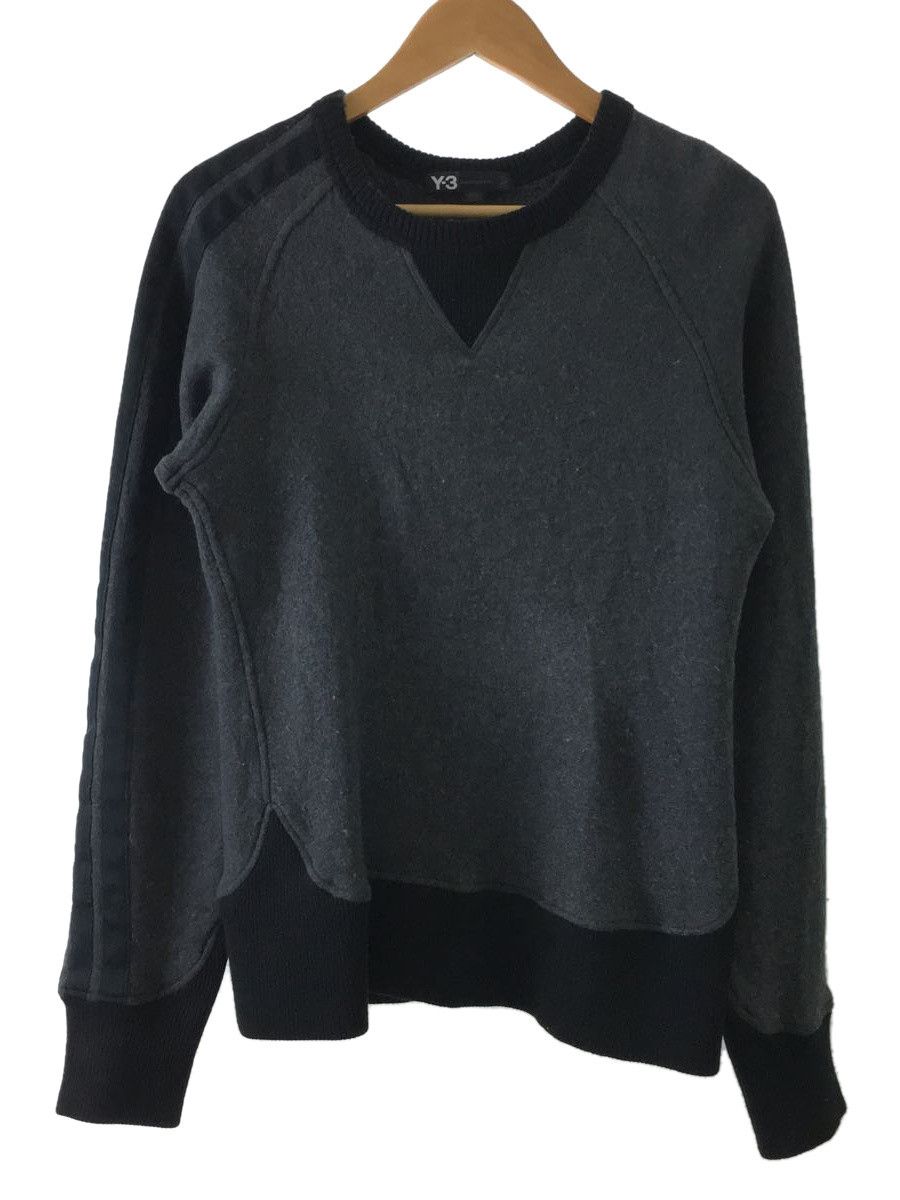 Sweatshirts Gray Switching Wool Long Sleeve