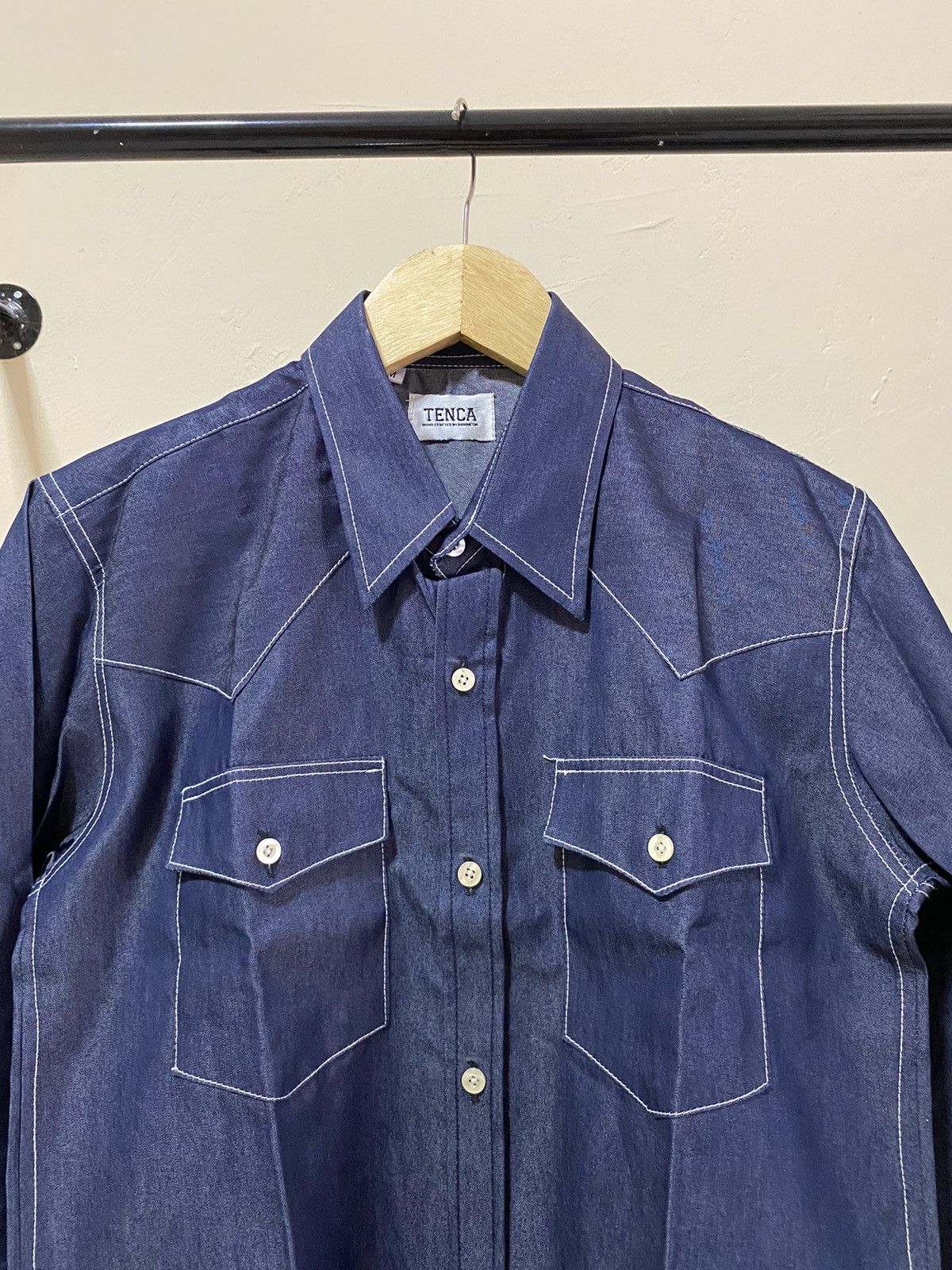 Japanese Brand Workwear Denim Shirt Size US M / EU 48-50 / 2 - 2 Thumbnail
