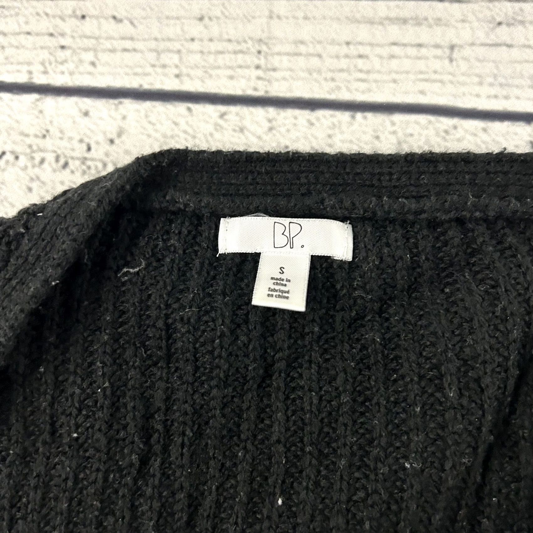Vintage BP Open Front Cotton Cardigan Sweater Women's Small Black Size S / US 4 / IT 40 - 2 Thumbnail