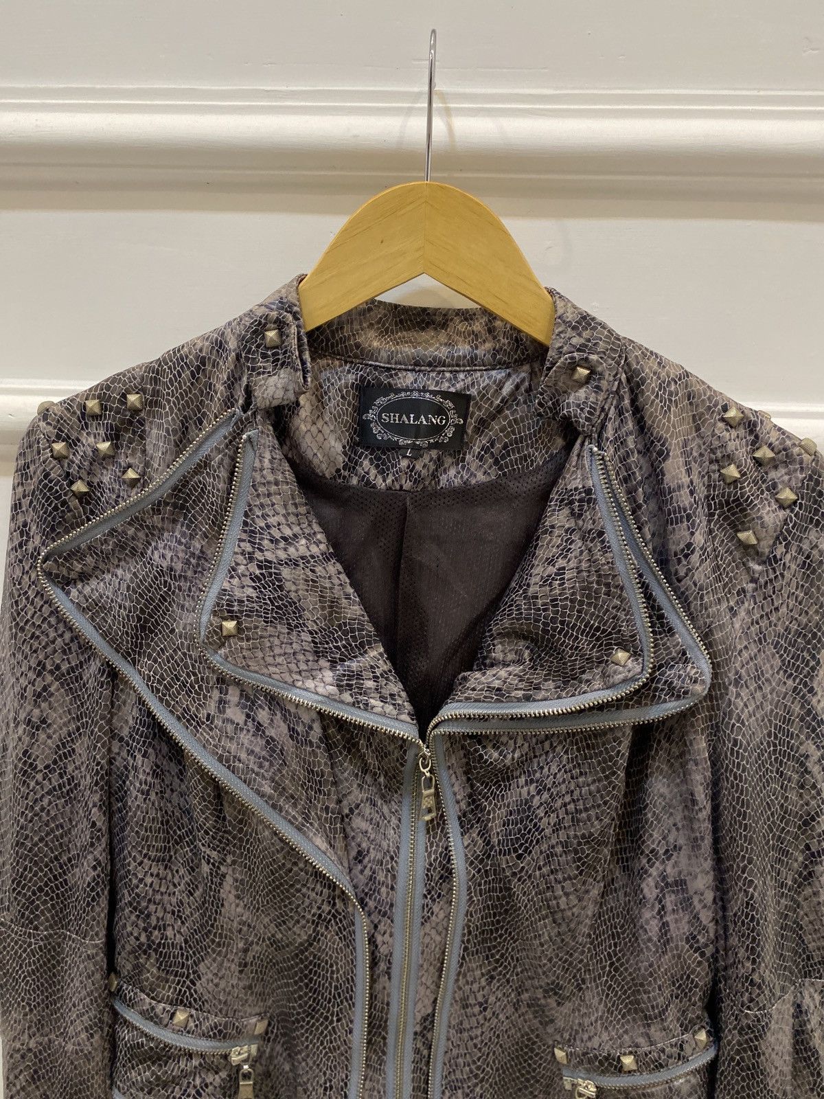Isamu Katayama Backlash Shalang Snake Skin Leather Vkei Jacket Size US S / EU 44-46 / 1 - 2 Thumbnail