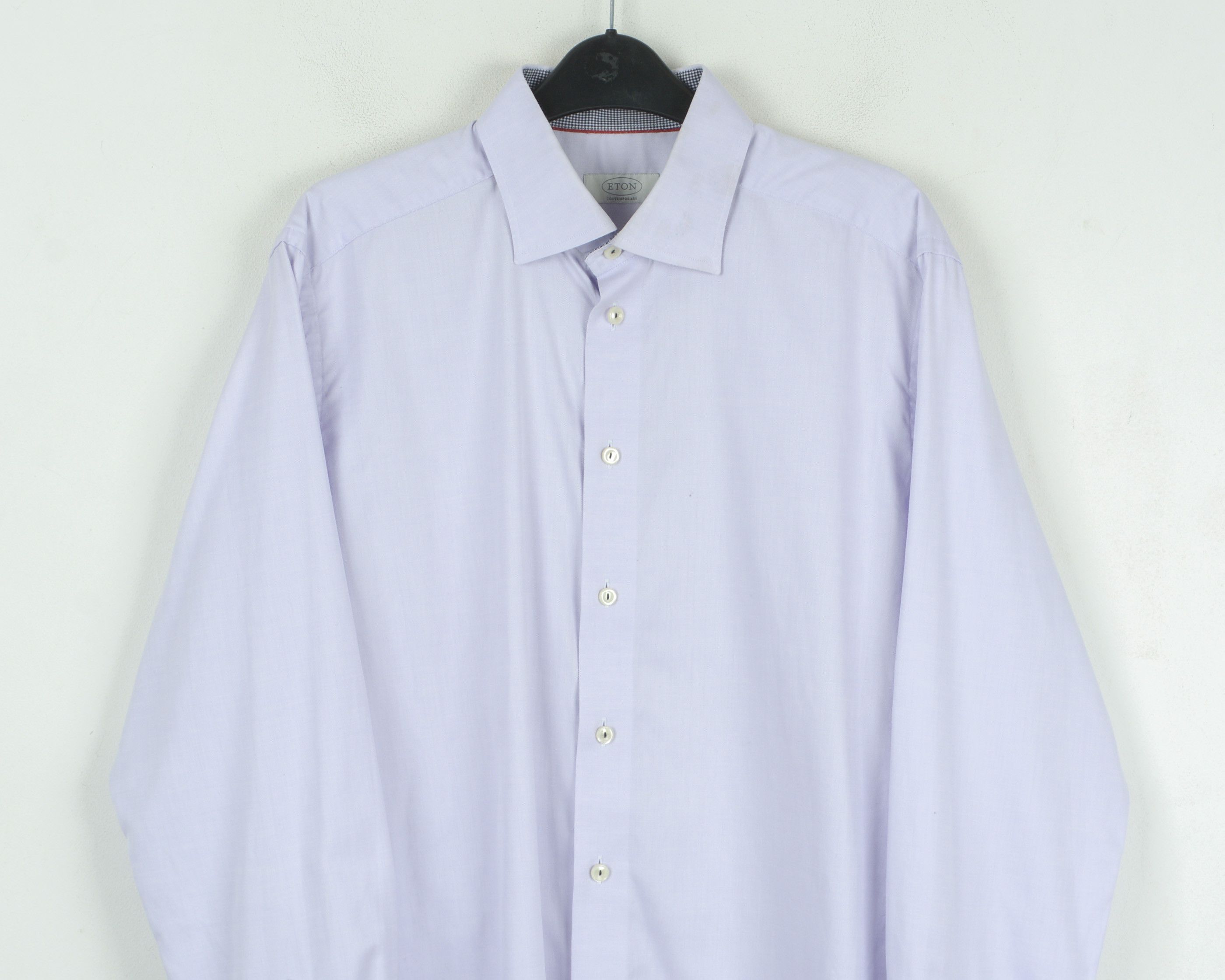 Eton Contemporary 42 Formal 16 1/2" Over Shirt Button Up Cotton Size 42R - 2 Thumbnail