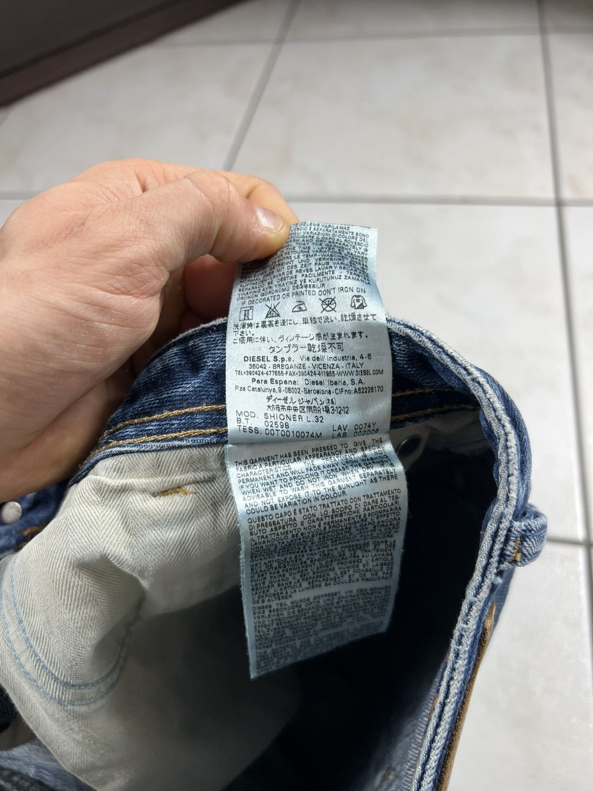 Diesel Vintage Diesel shioner distressed denim jeans slim skinny Size US 30 / EU 46 - 19 Thumbnail