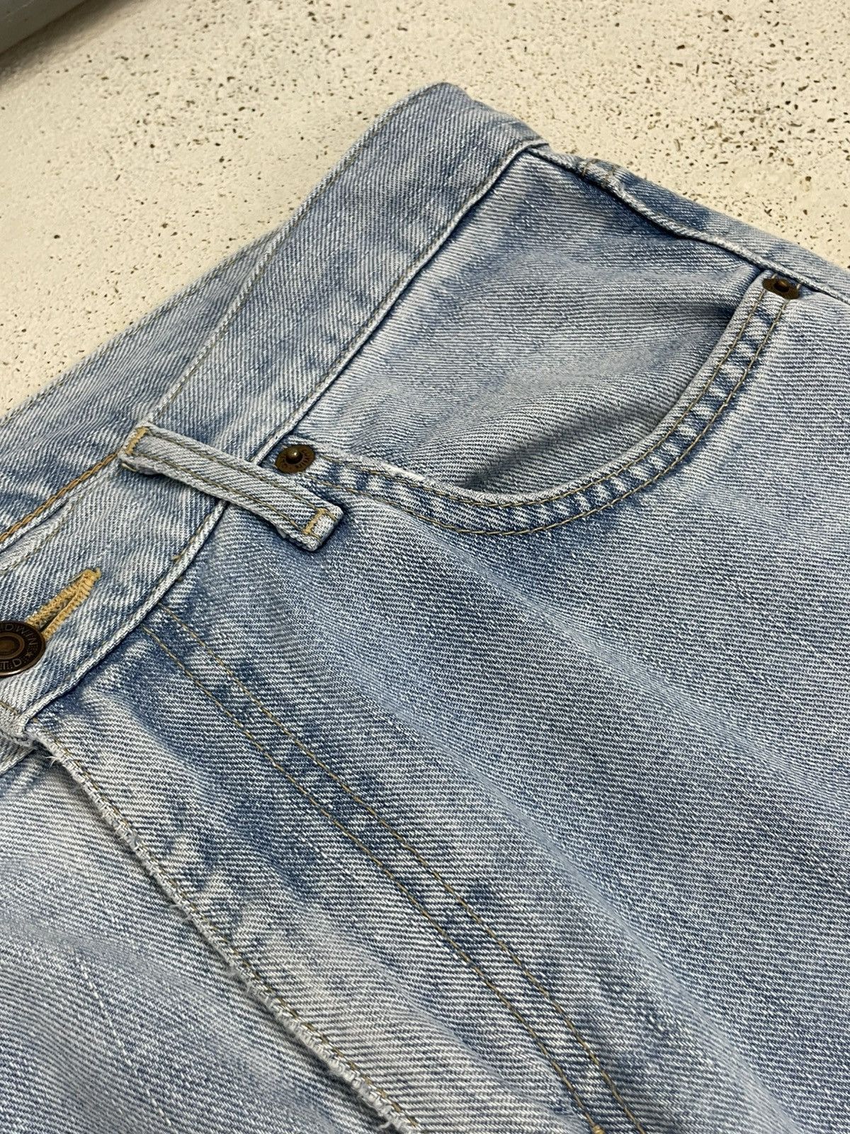 Edwin Vintage Edwin 403 Light Wash Distressed Denim Pants Size US 32 / EU 48 - 9 Thumbnail
