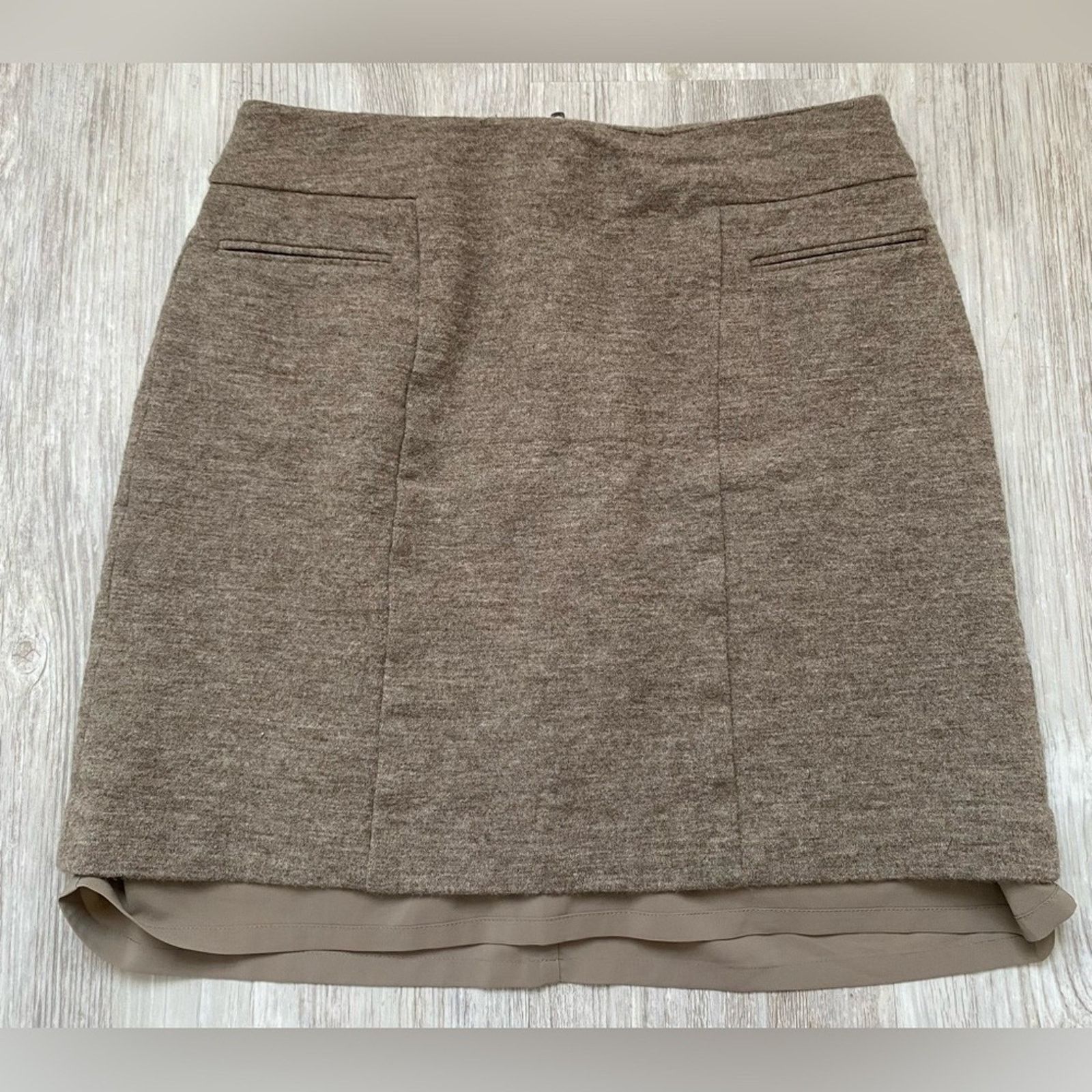 Ann Taylor Ann Taylor | Wool Back Zip A-Line Lined Career Skirt | 6 Size 28" / US 6 / IT 42 - 2 Thumbnail