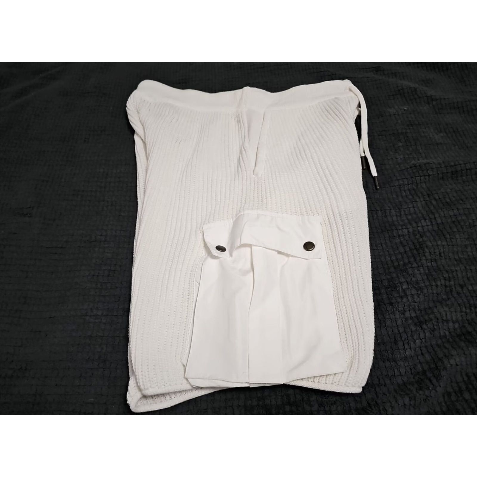 SER.O.YA SER.O.YA Shorts Mens Medium White Cargo Knit Casual Regular Unisex Adults Size US 31 - 5 Thumbnail