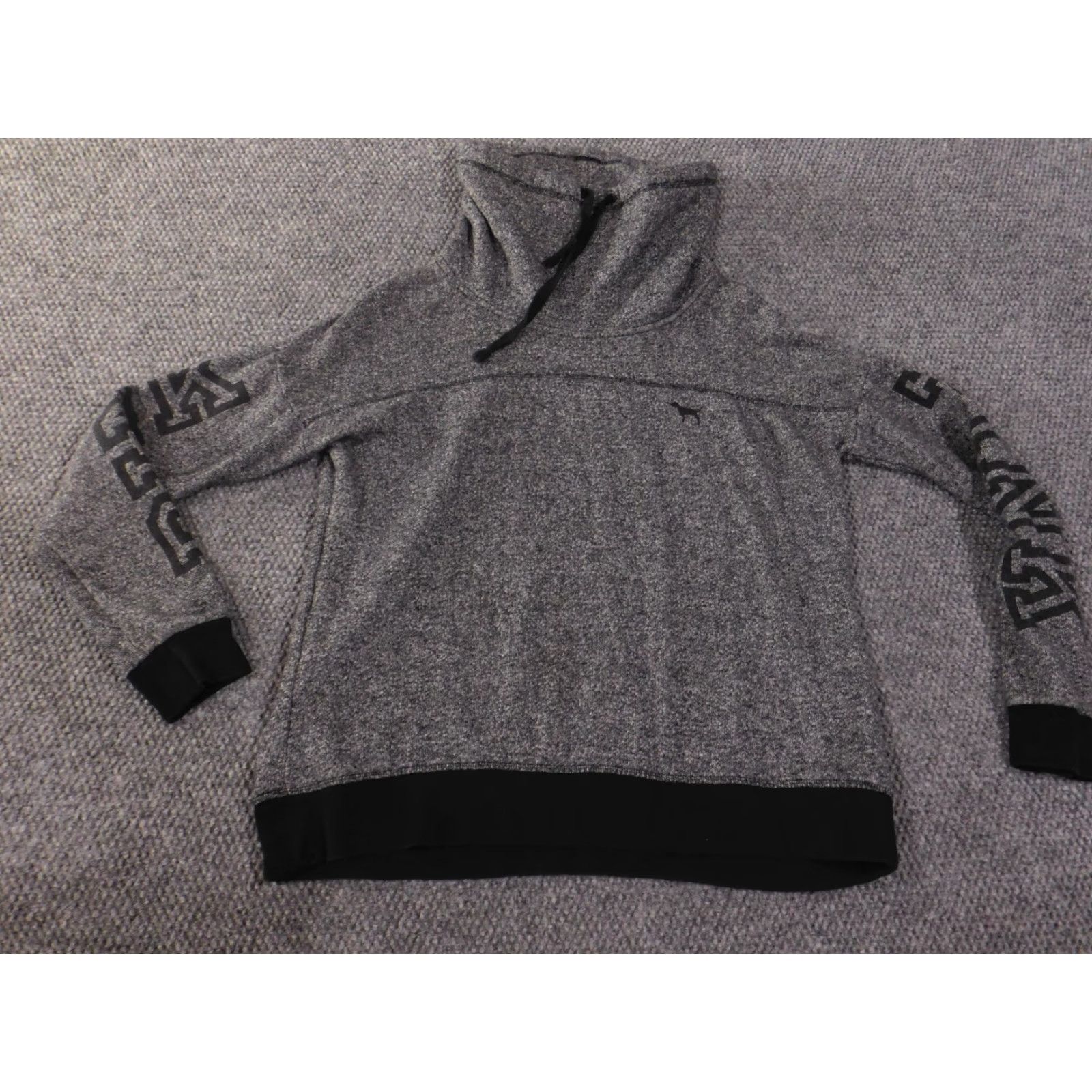 Victoria's Secret Victoria's Secret PINK Sweatshirt Pullover Women Medium Gray Raglan Sleeve Cowl Neck Logo Love Stretch Pullover Knit Size M / US 6-8 / IT 42-44 - 4 Thumbnail
