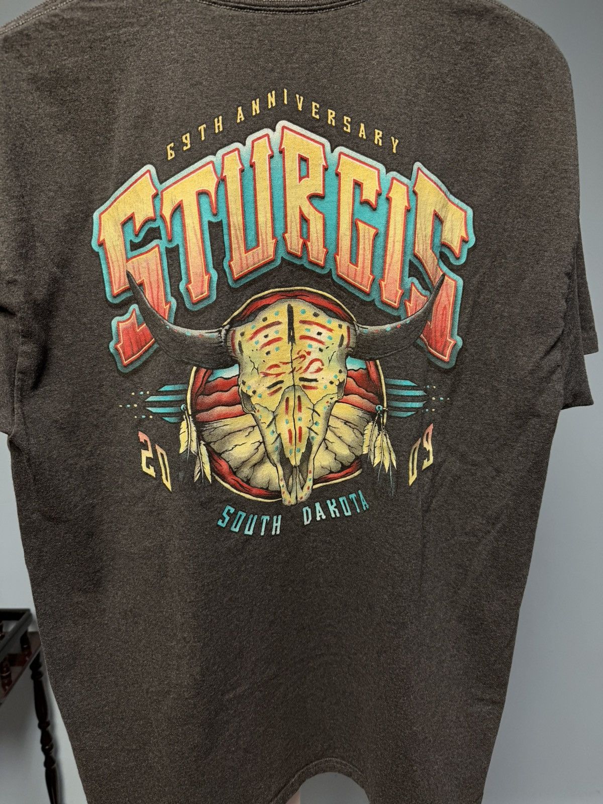 Hanes Grey Sturgis 2009 biker tee size large Size US L / EU 52-54 / 3 - 3 Thumbnail