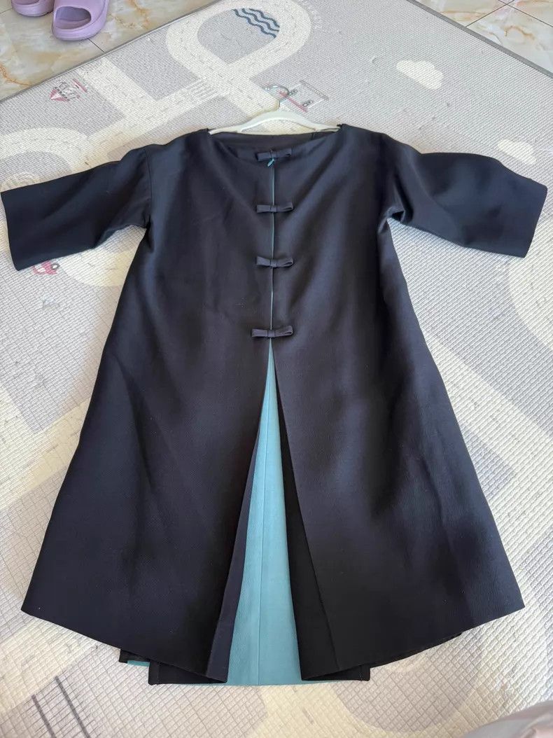 Valentino Valentino Black Chinese coiled dress Size S / US 4 / IT 40 - 1 Thumbnail