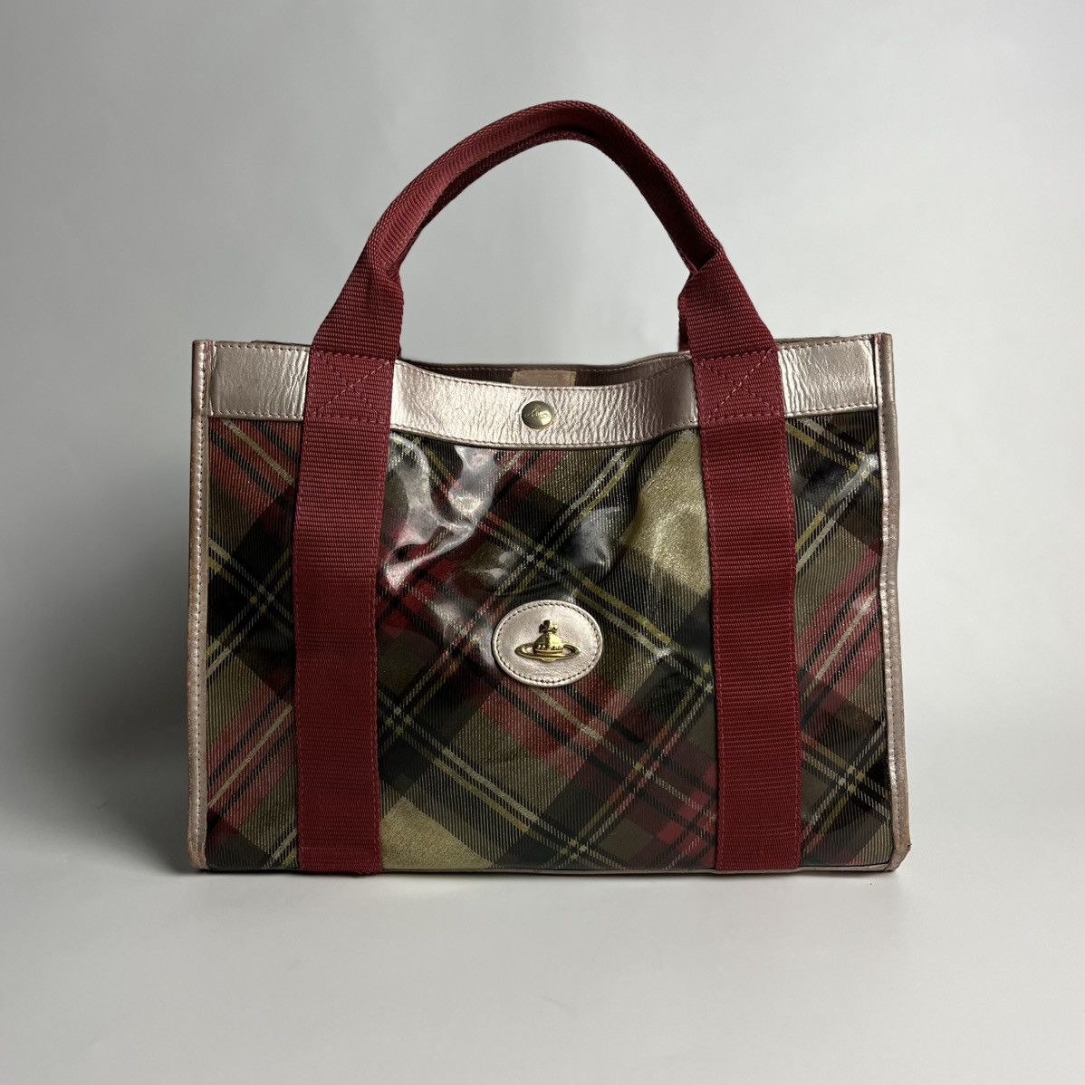 Vivienne Westwood Vivienne Westwood PVC Plastic Tartan Tote Bag with Pouch Size ONE SIZE - 2 Thumbnail