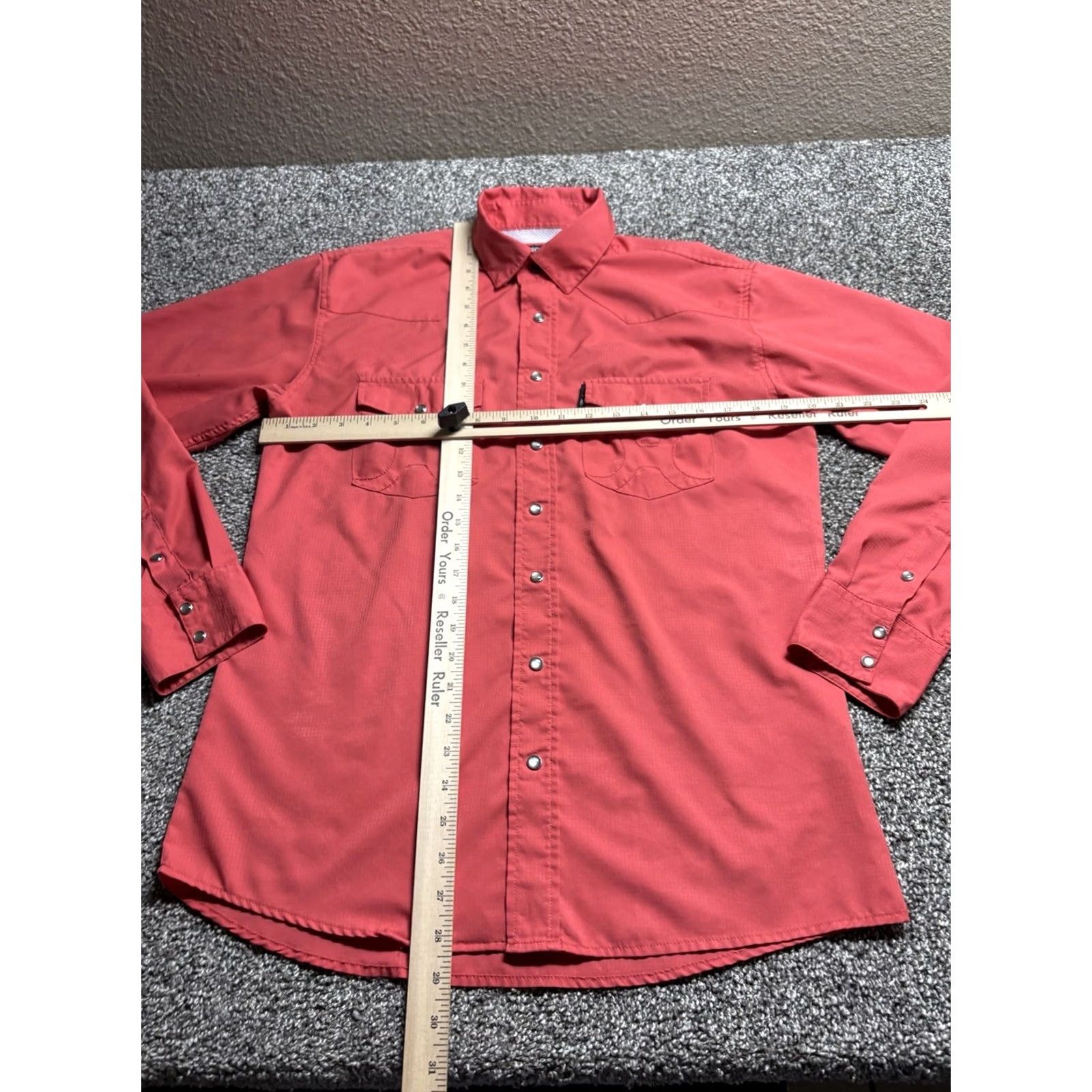 Vintage HOOEY Habitat Pearl Snap Fishing Shirt Mens Medium Vent Western Pink Shirt Size US M / EU 48-50 / 2 - 5 Thumbnail