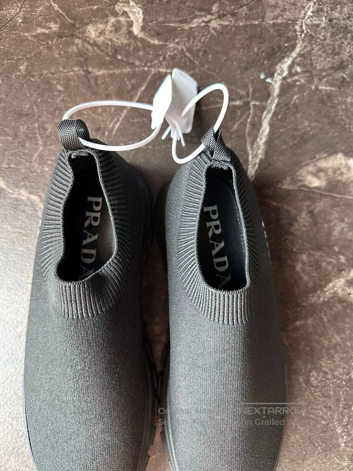 Prada Prada Black Knit Slip. Size US 5.5 / IT 35.5 - 3 Thumbnail