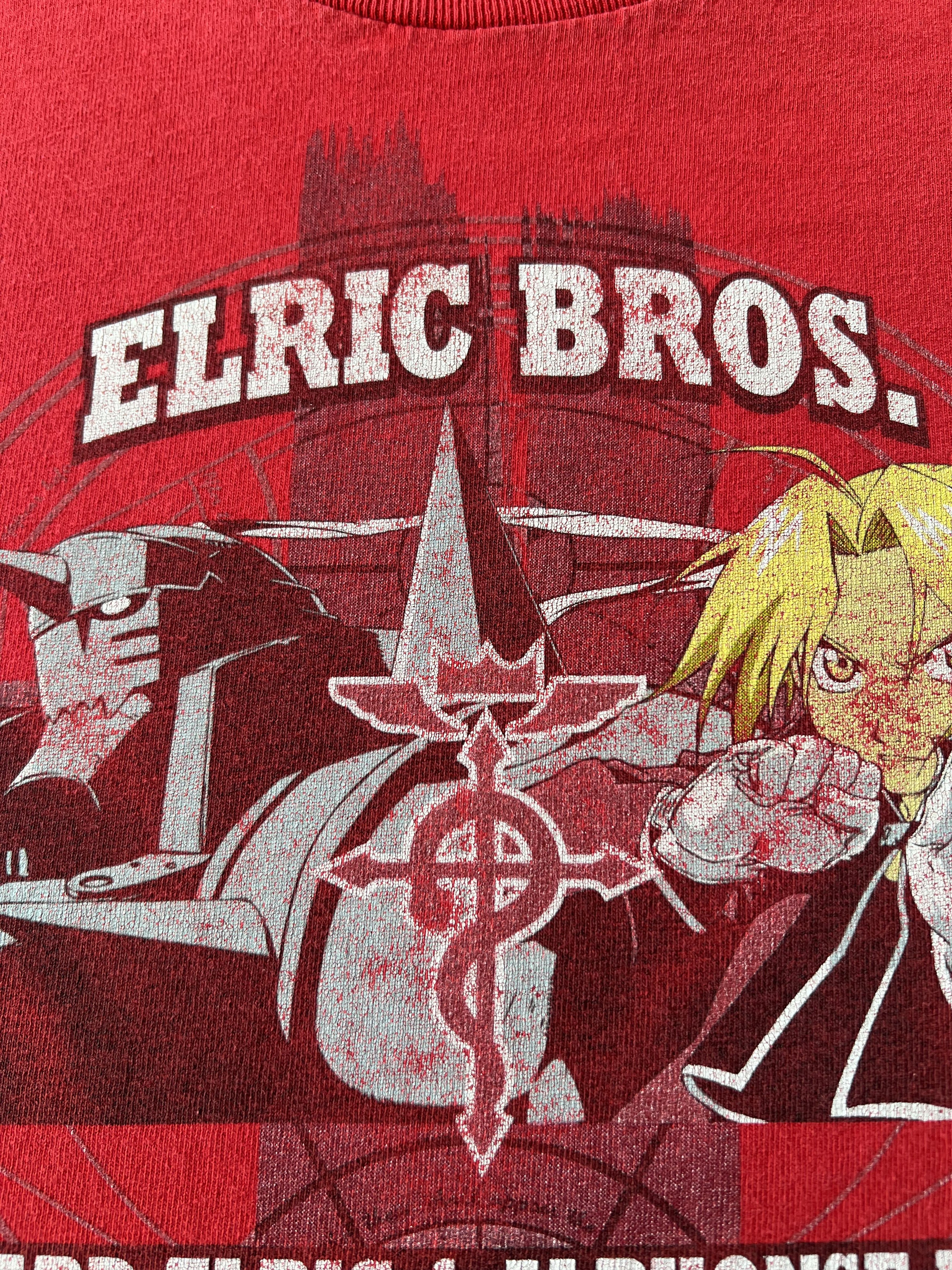 Anime Vintage 2004 Fullmetal Alchemist Anime Manga Red T-shirt Size US XL / EU 56 / 4 - 5 Thumbnail