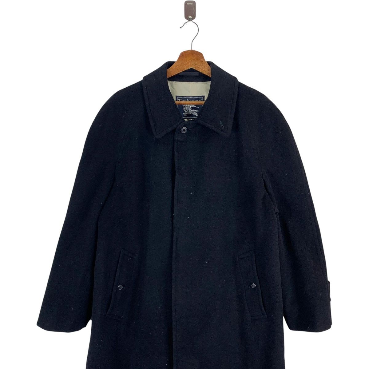 Burberry × Burberry Prorsum VINTAGE BURBERRYS OF LONDON WOOL BLACK OVERCOAT Size US M / EU 48-50 / 2 - 2 Thumbnail