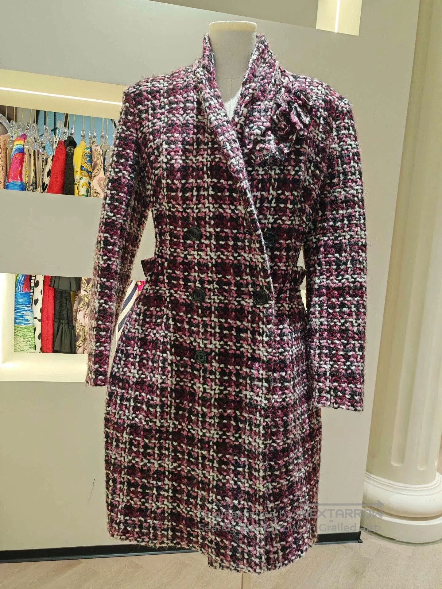 Ermanno Scervino Ermanno Scervino Pink Wool Blend Coat. Size S / US 4 / IT 40 - 1 Thumbnail