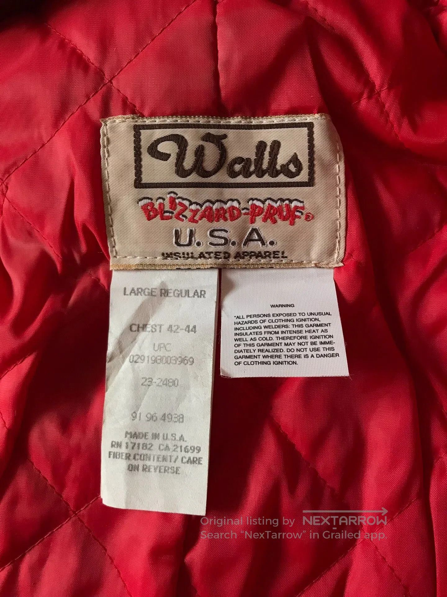Walls 1980s USA Walls Brown Quilted Canvas Coverall. Size US 31 - 9 Thumbnail