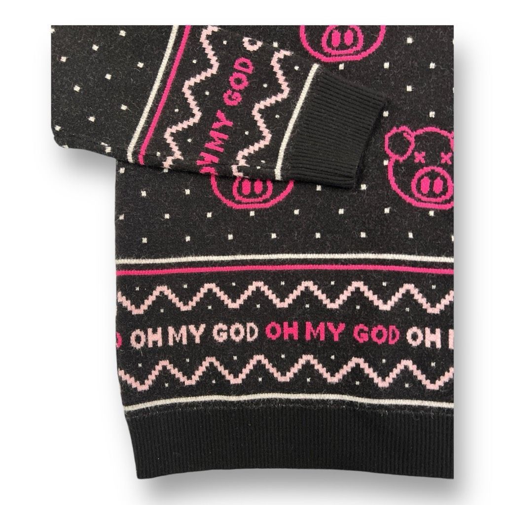Other Shane Dawson Killer Merch Pig Oh My God Pig Sweater Pink Bla Size L / US 10 / IT 46 - 3 Thumbnail