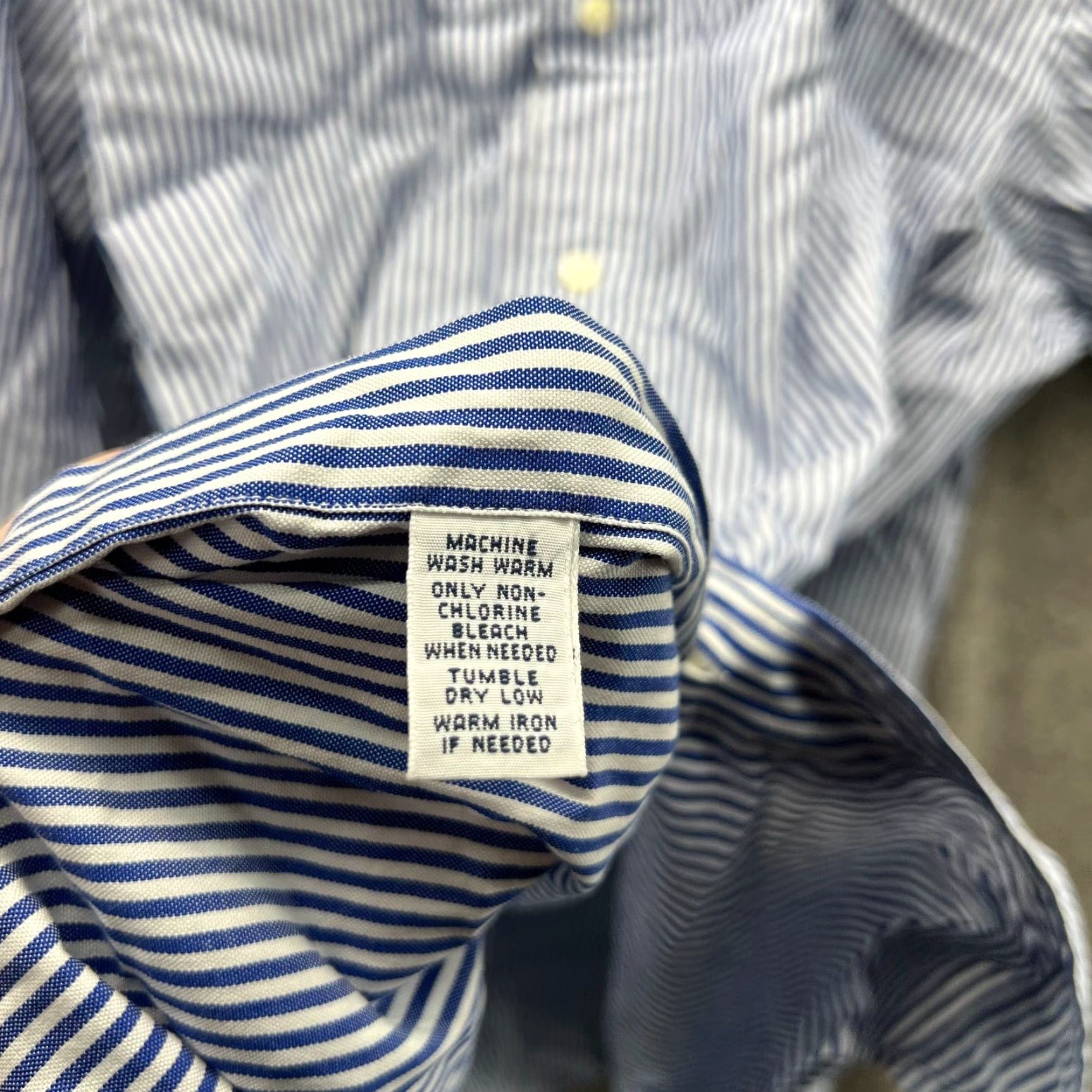 Ralph Lauren VINTAGE Ralph Lauren Shirt Mens 18 34/35 Blue Striped Button-Down Seersucker Shirt Mens 18 34/35 Blue Striped Button-Down Seersucker Size US XXL / EU 58 / 5 - 3 Thumbnail