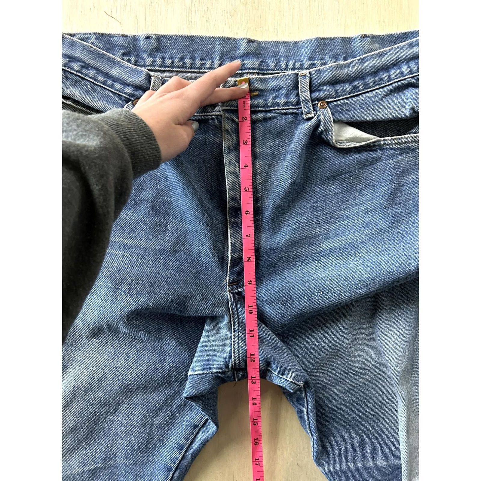 Lee Vintage Lee Jeans Mens 40x32 Relaxed Fit Medium Wash Blue Denim Straight Casual Jeans Size US 40 / EU 56 - 6 Thumbnail