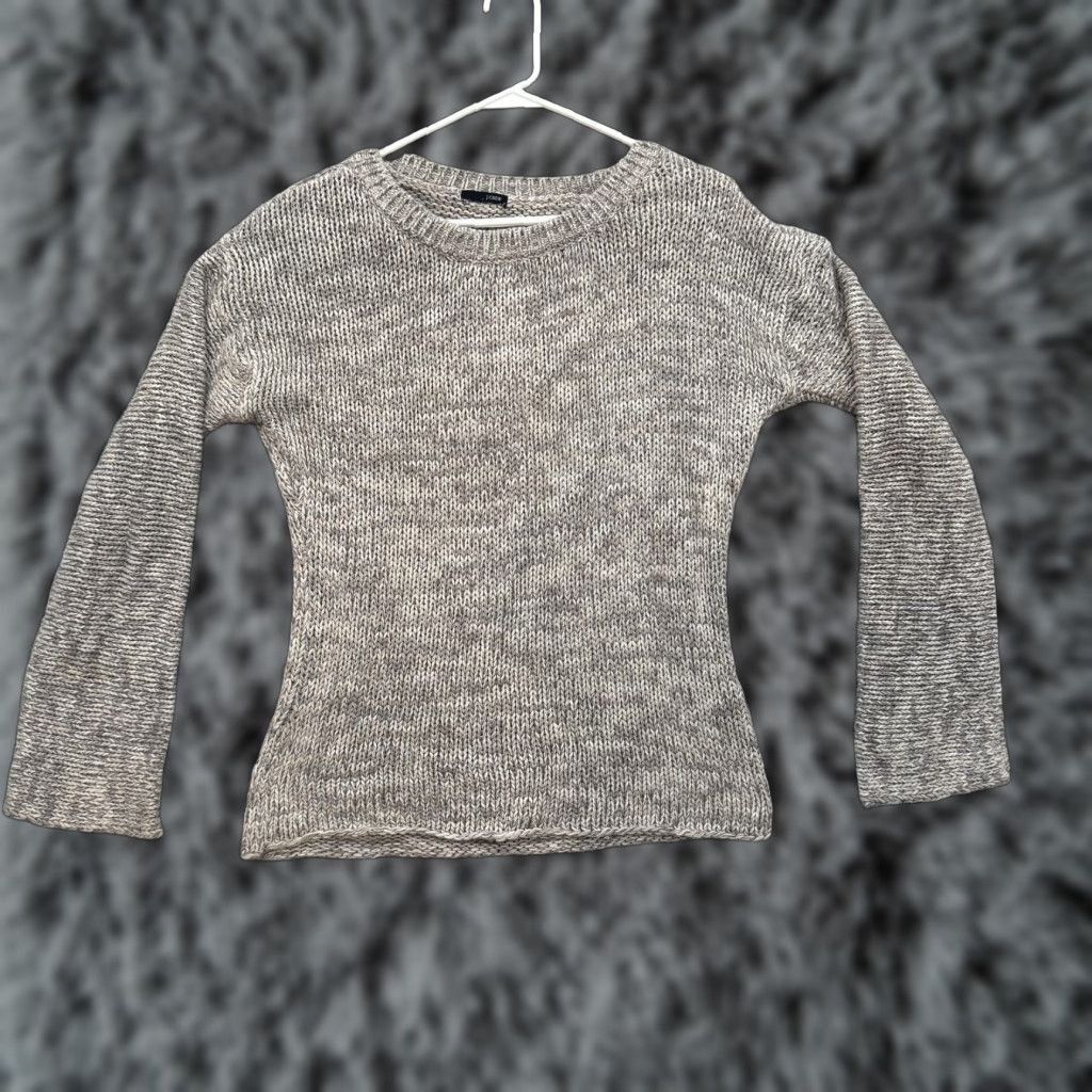 J.Crew VINTAGE J.CREW Sweater Womens Medium Gray Knit Pullover Long Sleeve Casual Classic Size M / US 6-8 / IT 42-44 - 1 Thumbnail