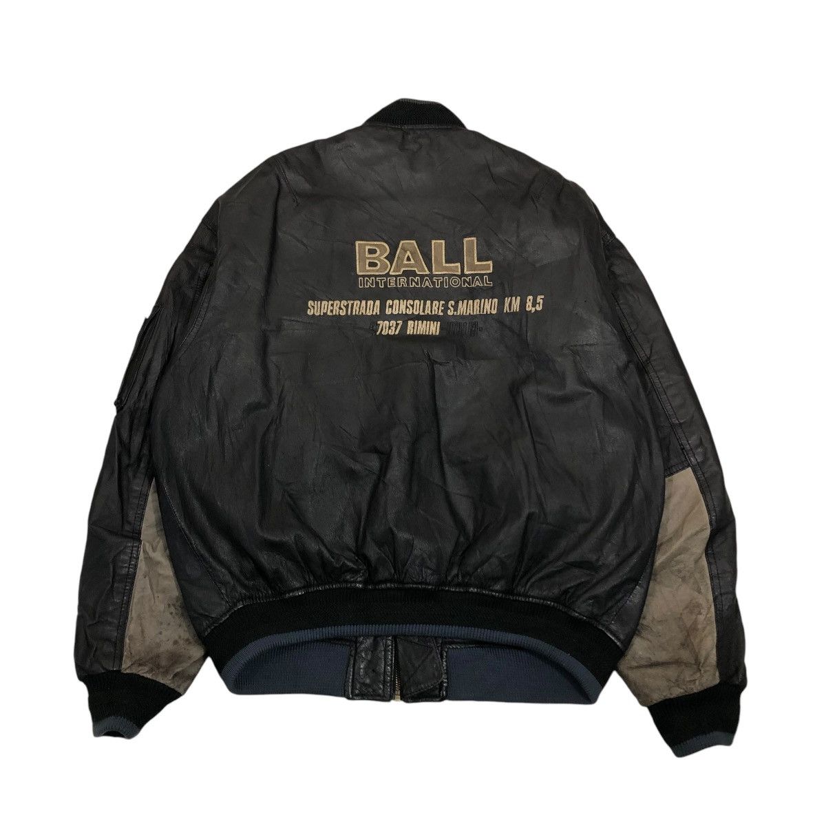 Japanese Brand VINTAGE BIKER LEATHER JACKET BALL INTERNATIONAL ISSEYMIYAKE Size US M / EU 48-50 / 2 - 1 Thumbnail