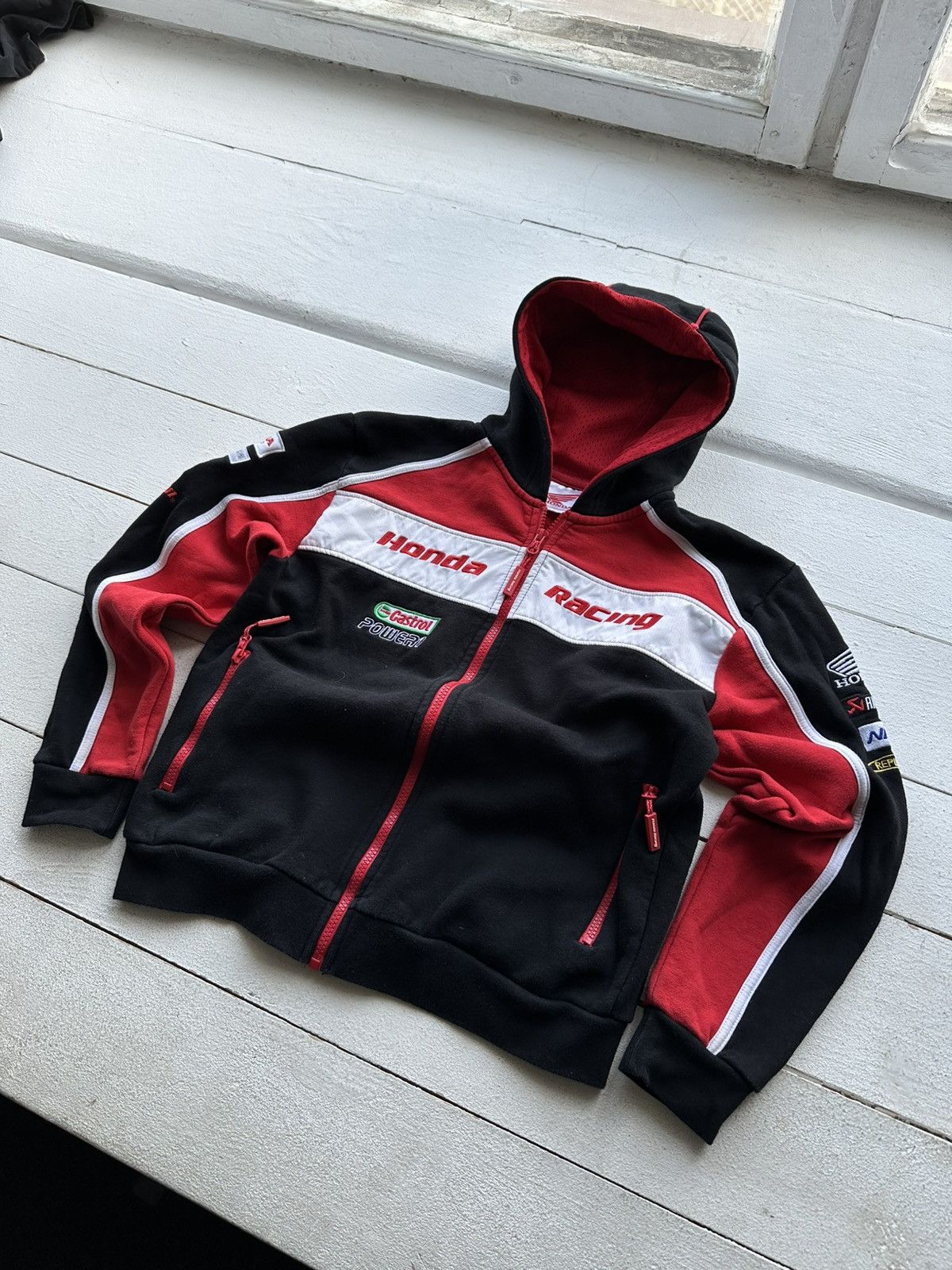 Vintage VNTG🚨RARE Racing HONDA CASTROL AKRAPOVICH ZIP Size M / US 6-8 / IT 42-44 - 1 Thumbnail