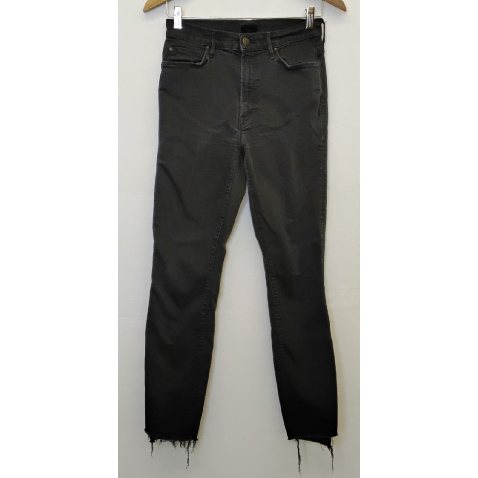 MOTHER Mother The Stunner Ankle Step Fray Jeans Women's 28 Black Size 28" / US 6 / IT 42 - 2 Thumbnail