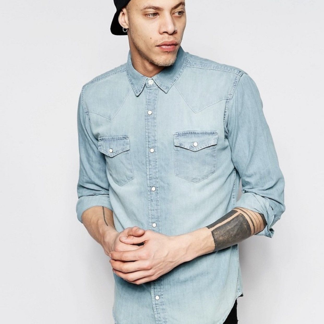 Pull & Bear Pull & Bear Western Denim Shirt Size US S / EU 44-46 / 1 - 7 Thumbnail