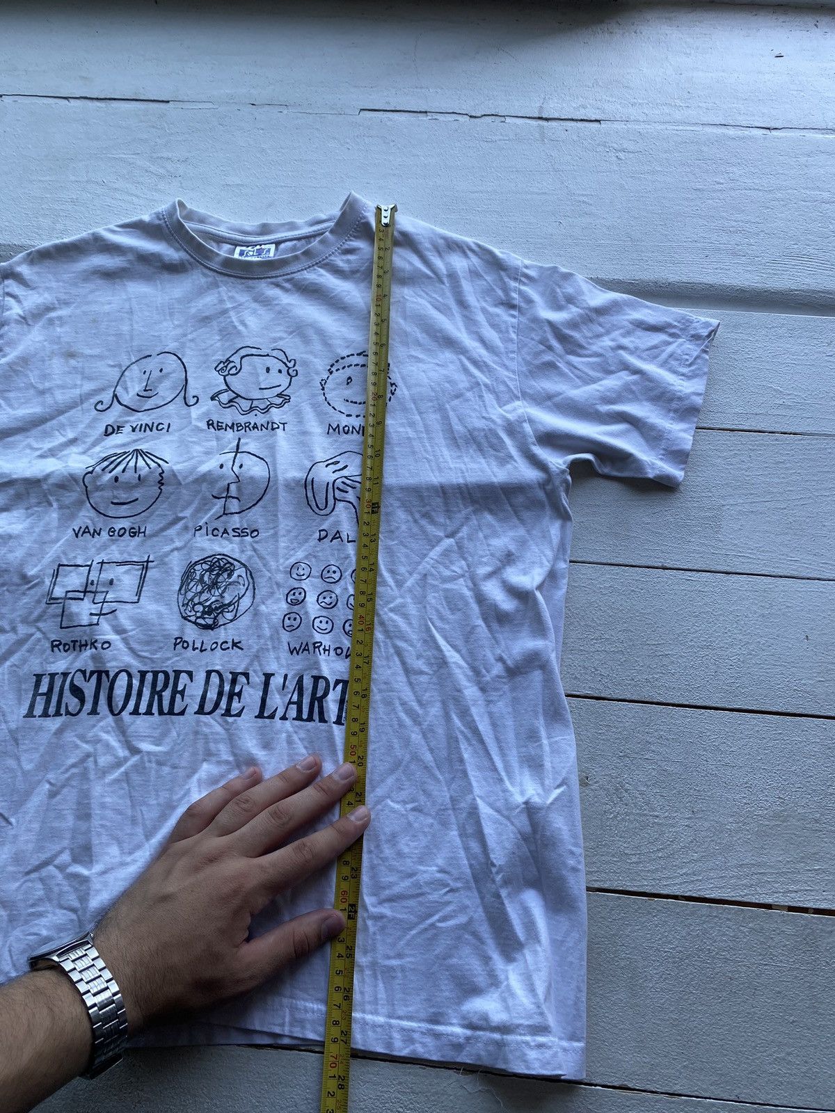 Other 90s Histoire De L’ Art Van Gogh De Vinci Picasso Style Tee Size US M / EU 48-50 / 2 - 15 Thumbnail