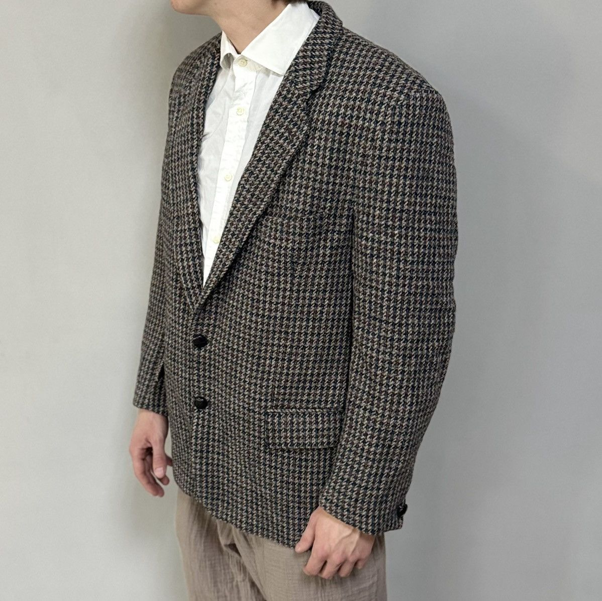 Harris Tweed Blazer 90s HARRIS TWEED JACKET MERCER RRL old money Size 50S - 2 Thumbnail