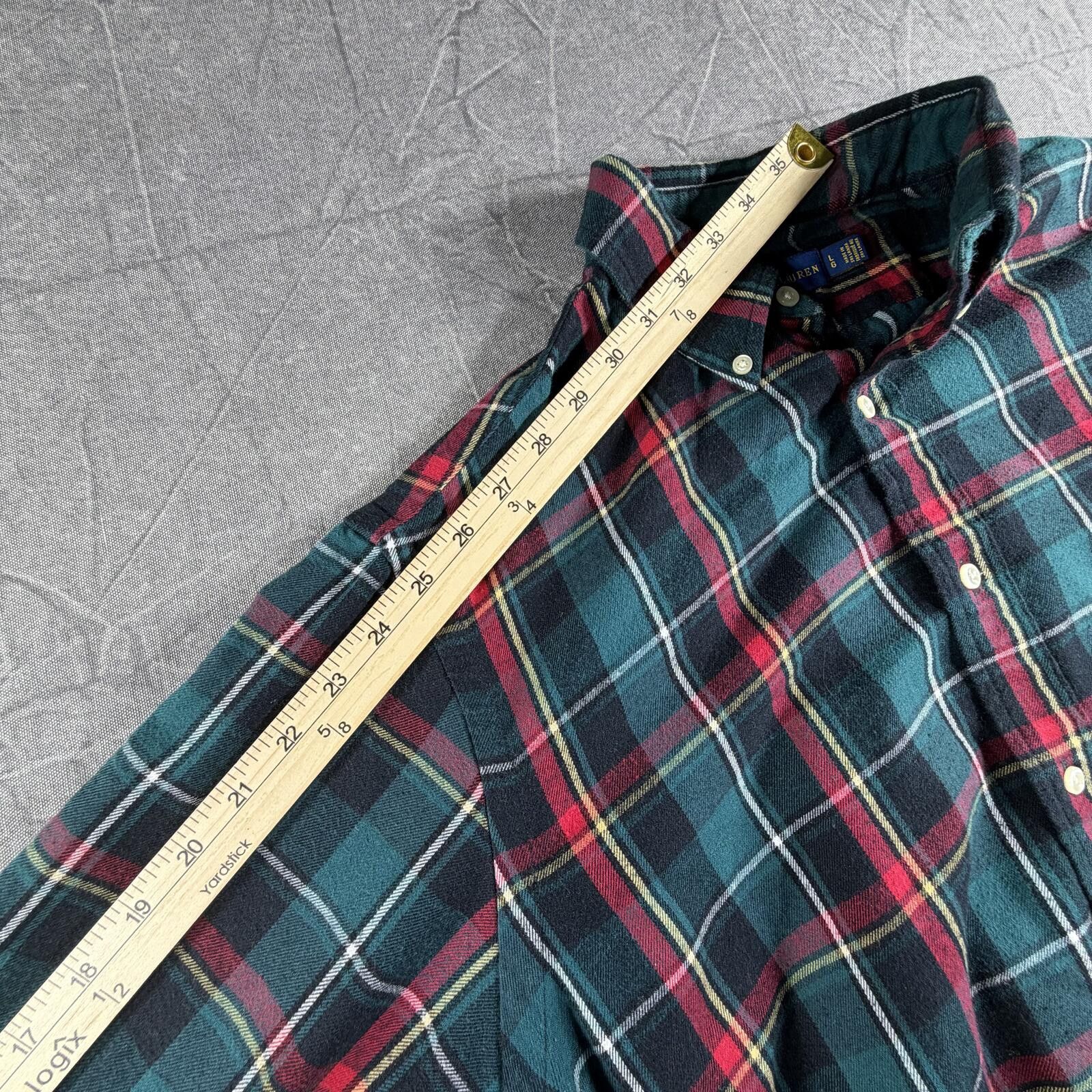 Polo Ralph Lauren Ralph Lauren Shirt Men's L Green Plaid Performance Flannel Size US L / EU 52-54 / 3 - 5 Thumbnail