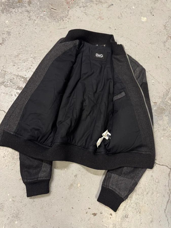 Dolce & Gabbana 2000s Dolce & Gabbana Grey Patchwork Bomber Jacket Size US M / EU 48-50 / 2 - 7 Thumbnail