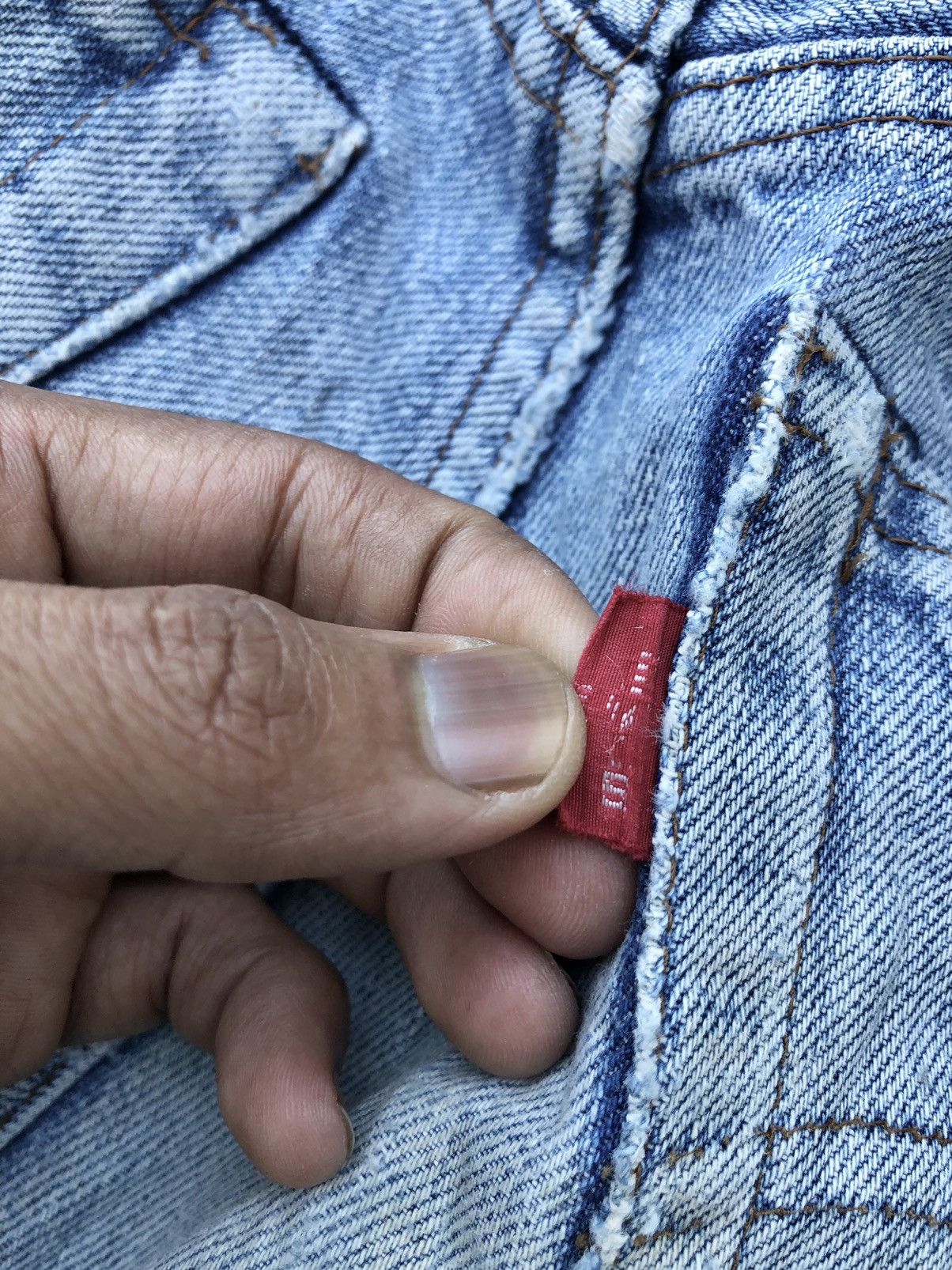 Levi's VINTAGE LEVIS SELVEDGE DISTRESSED DENIM Size US 26 / EU 42 - 10 Thumbnail