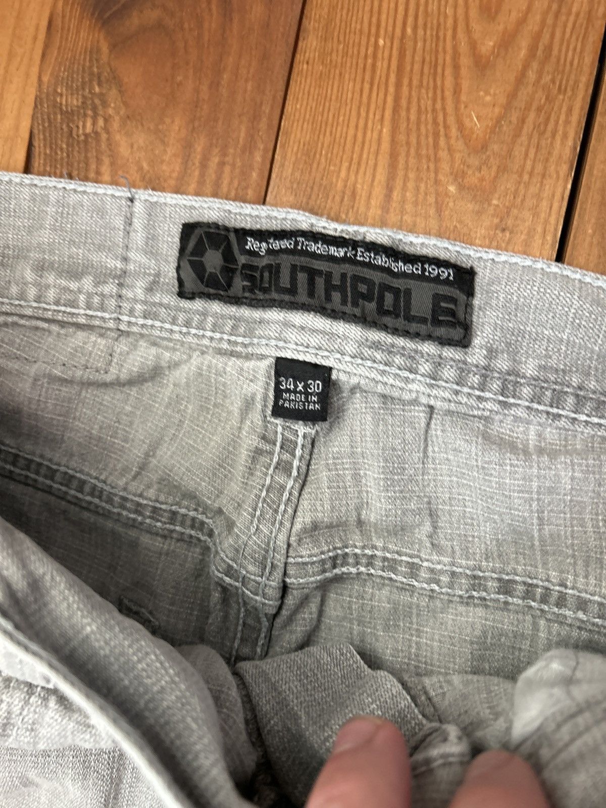 Southpole × Vintage Vintage Y2K South Pole Grey Denim Jeans Size US 32 / EU 48 - 2 Thumbnail