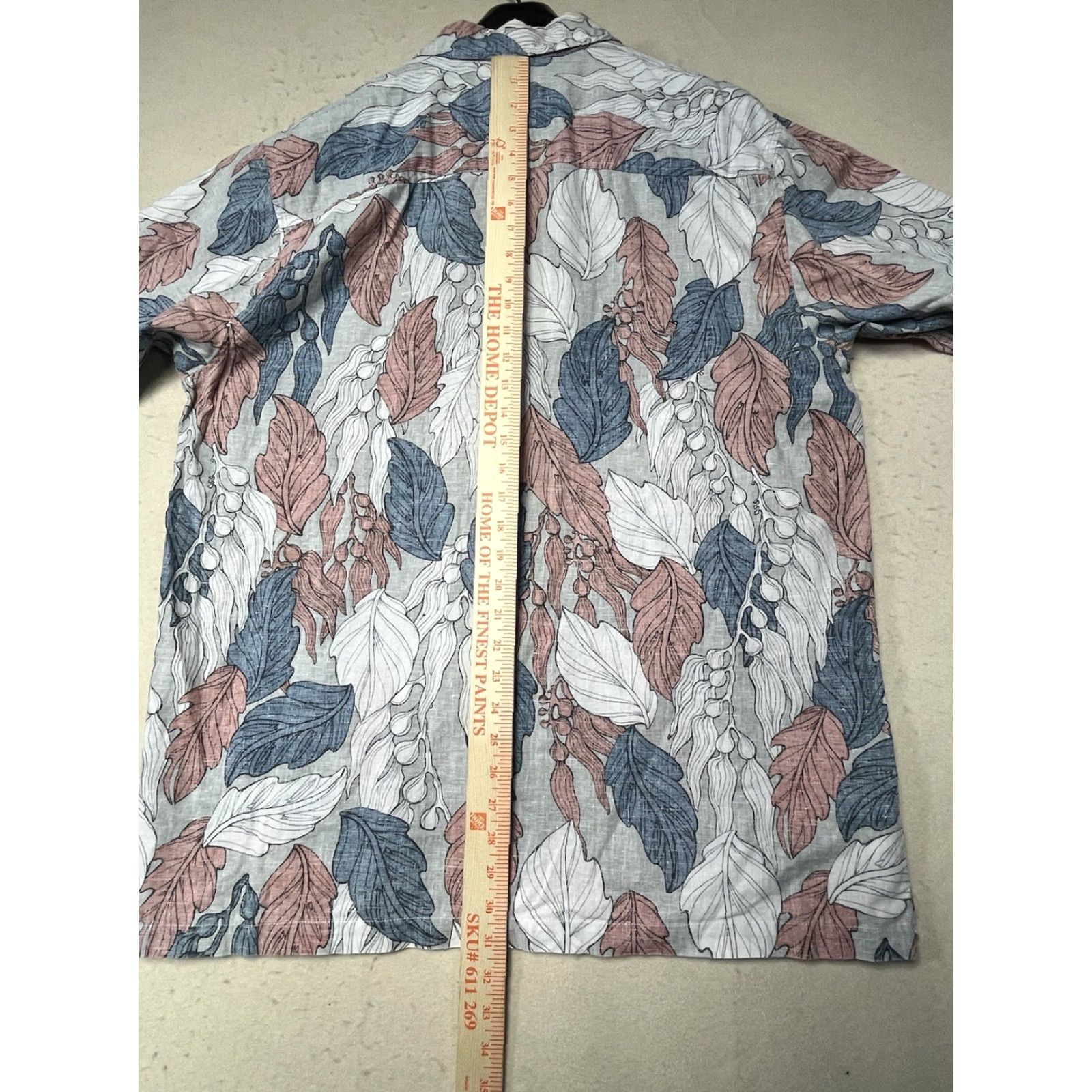 O'Neill Jack O'Neill Shirt Button Up Linen Blend Floral Short Sleeve 2XL Brown Cotton Linen Hawaiian Men Shirt Size US XXL / EU 58 / 5 - 4 Thumbnail