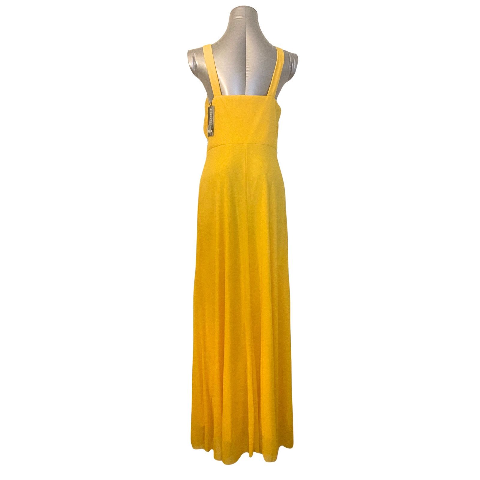 Other Gavani Yellow Sequin Embellished Evening Gown NWT Size L / US 10 / IT 46 - 3 Thumbnail