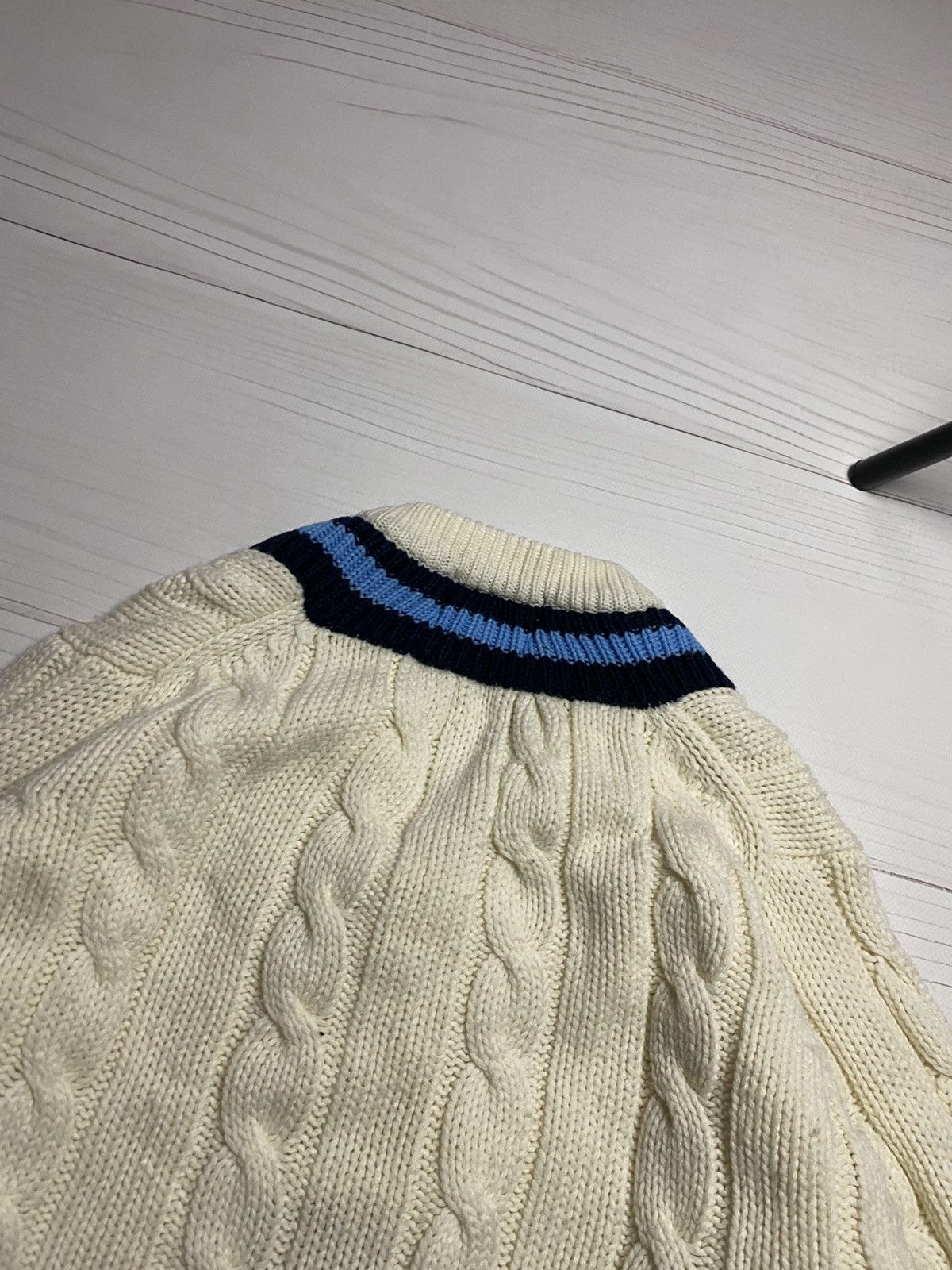 Vintage Vintage GM Sweater V-Neck 80s George Valley Cricket Club Size US M / EU 48-50 / 2 - 13 Thumbnail