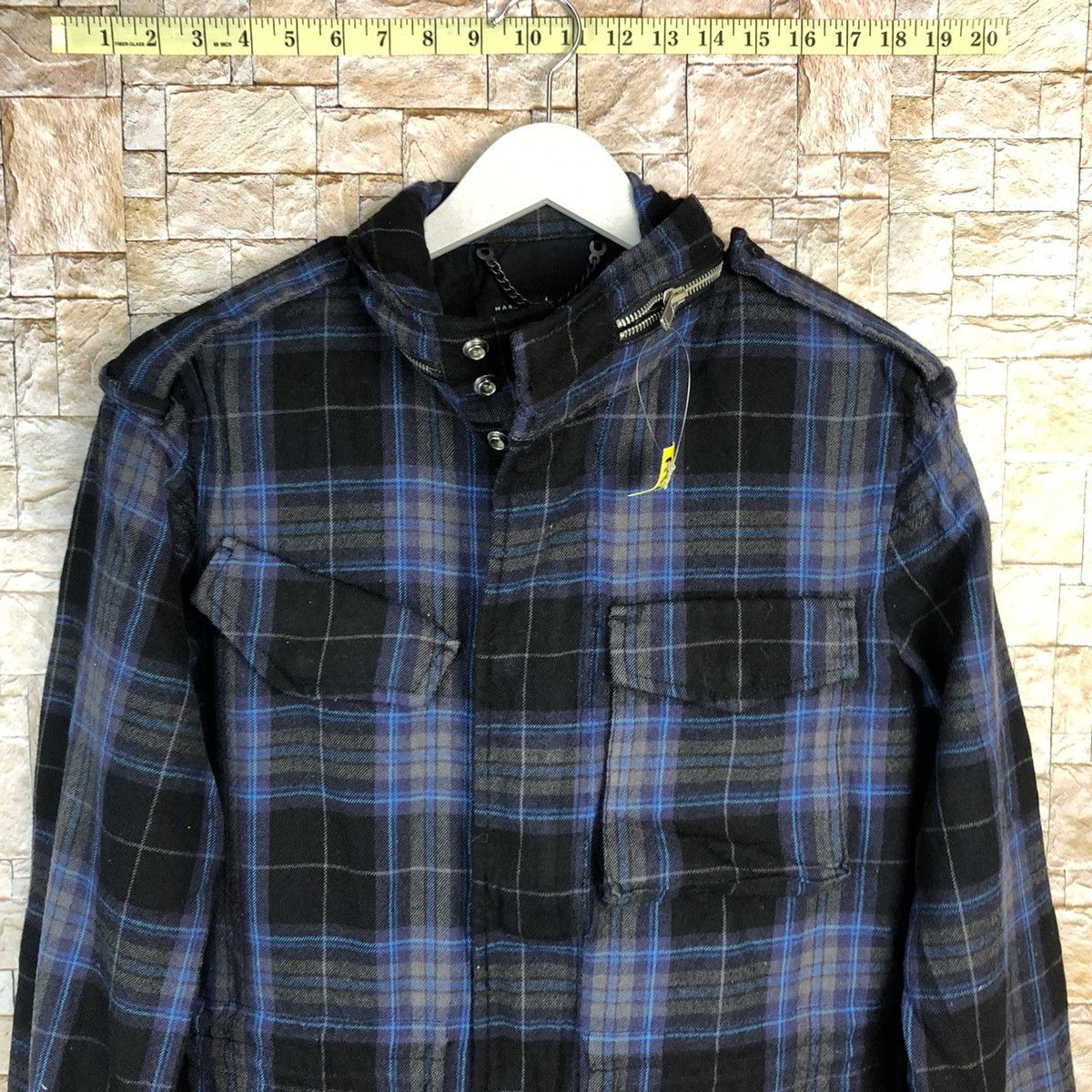 Japanese Brand Marc by Marc Jacobs checkered Blue Flannel jacket #A873 Size US S / EU 44-46 / 1 - 5 Thumbnail